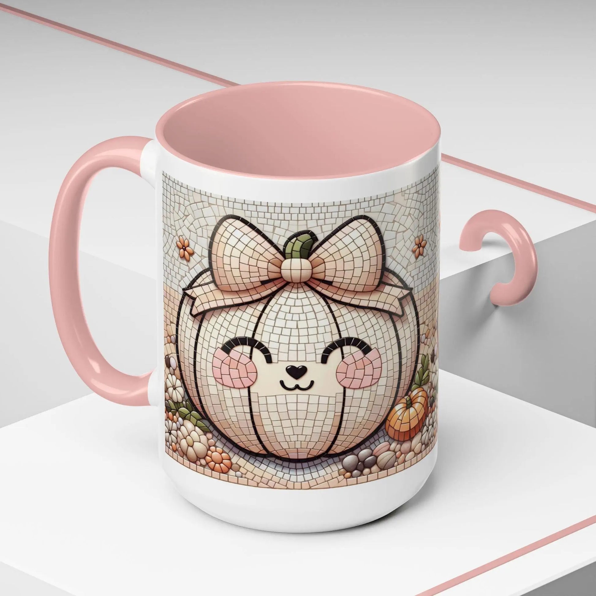 Cute Pumpkin Accent Coffee Mug for Fall, Autumn Decor, Gift for Pumpkin Lovers, Halloween, Thanksgiving, Kitchen Fun Rainbow Chaos Art Studio