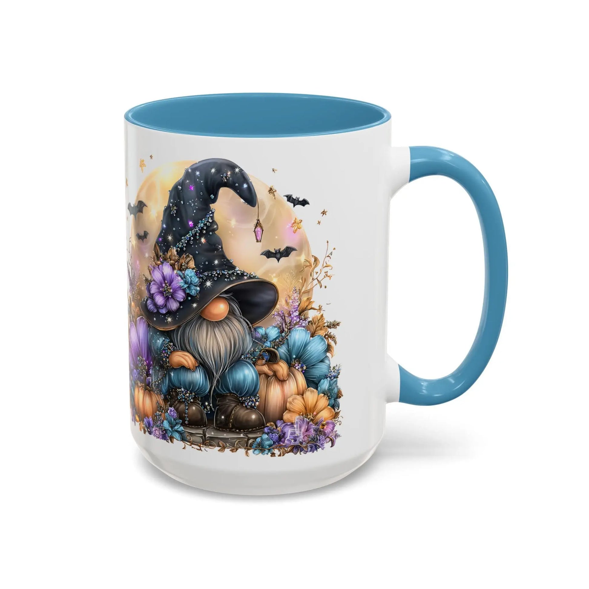 Halloween Gnome Coffee Mug: Ceramic Accent Cup, Festive Drinkware Rainbow Chaos Art Studio