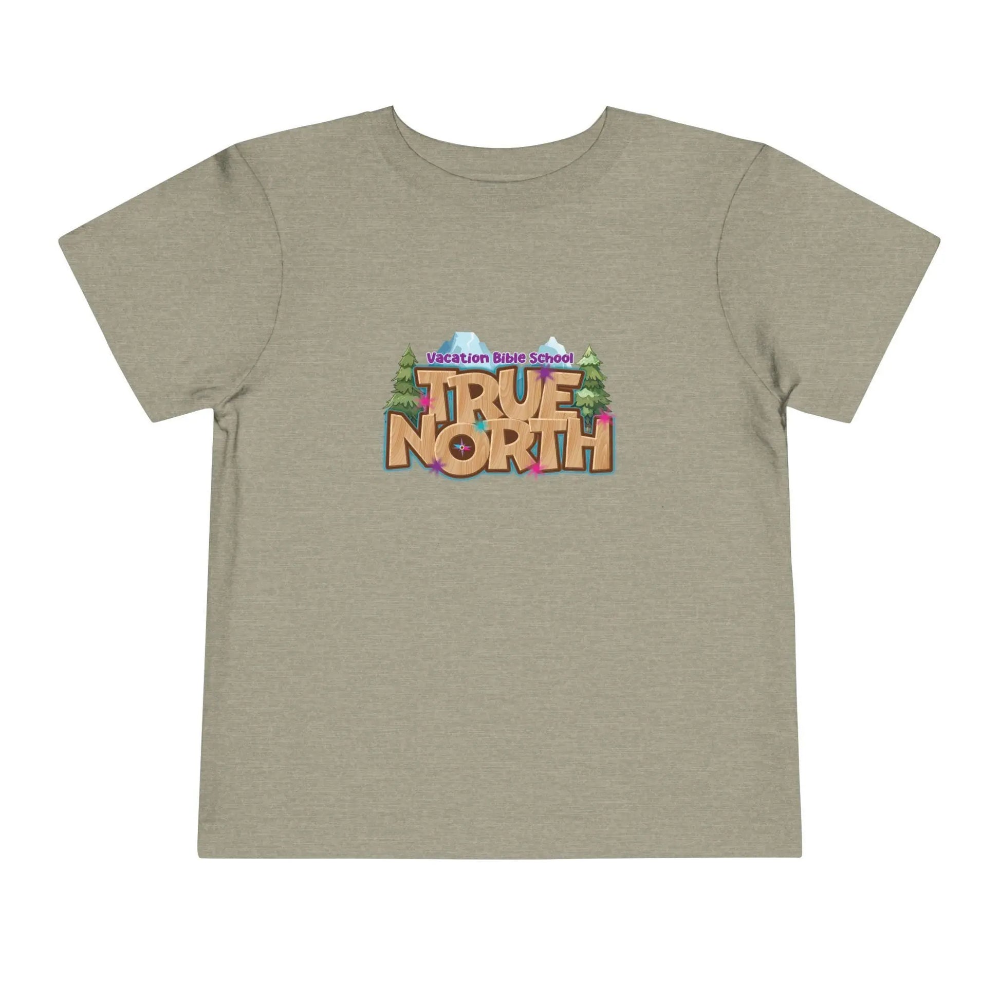 Toddler True North Tee: Explore Nature, Trusting Jesus Design Rainbow Chaos Art Studio