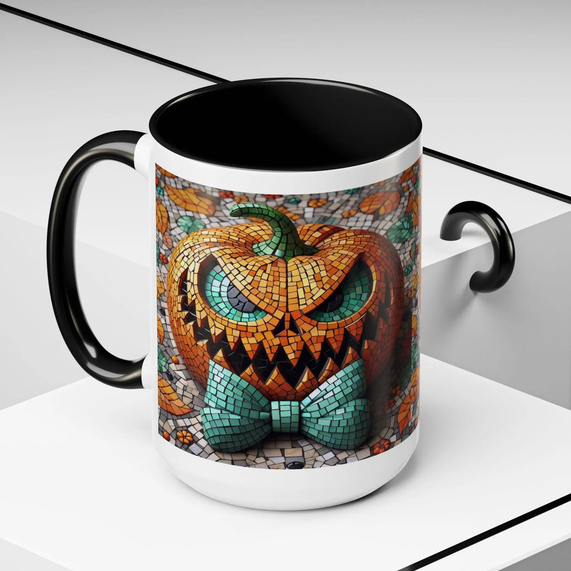 Halloween Pumpkin Coffee Mug: Spooky Fall Decor, Autumn Gift Rainbow Chaos Art Studio