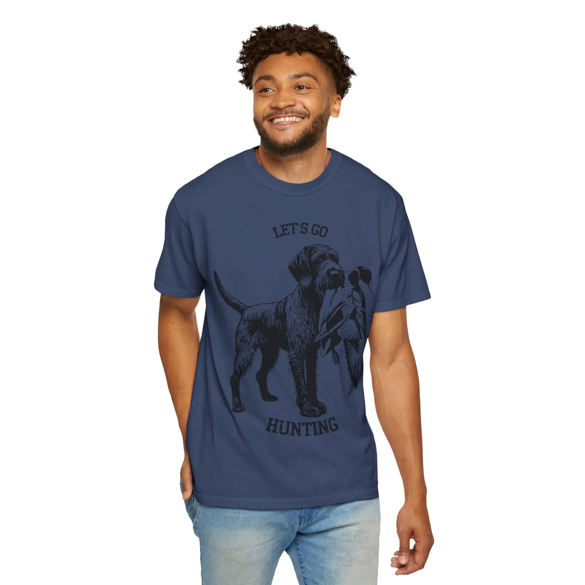 German Wirehaired Pointer T-Shirt: Hunting Dog Unisex Tee Rainbow Chaos Art Studio