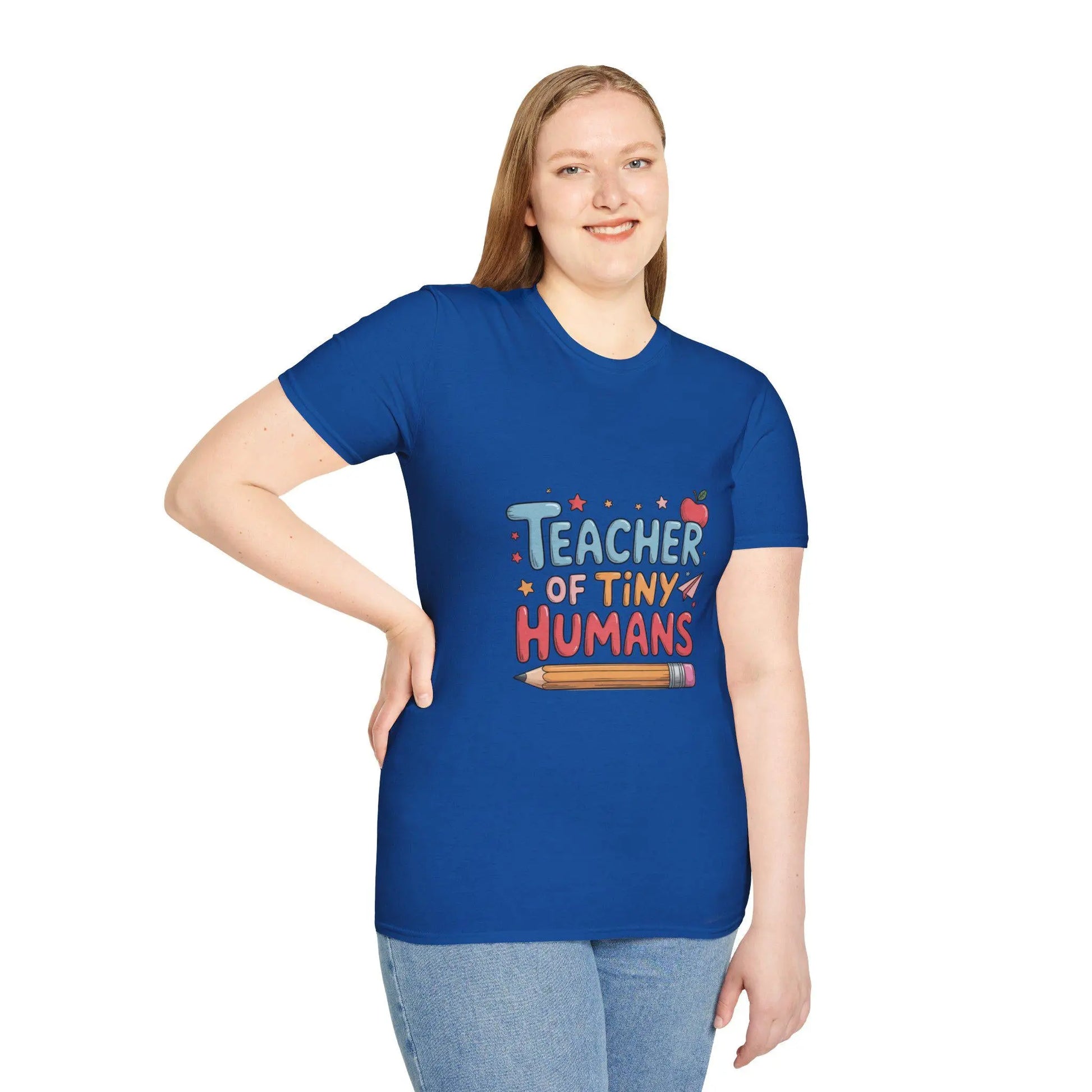 Teacher Appreciation T-Shirt: Softstyle Ring-Spun Cotton Educator Gift Rainbow Chaos Art Studio