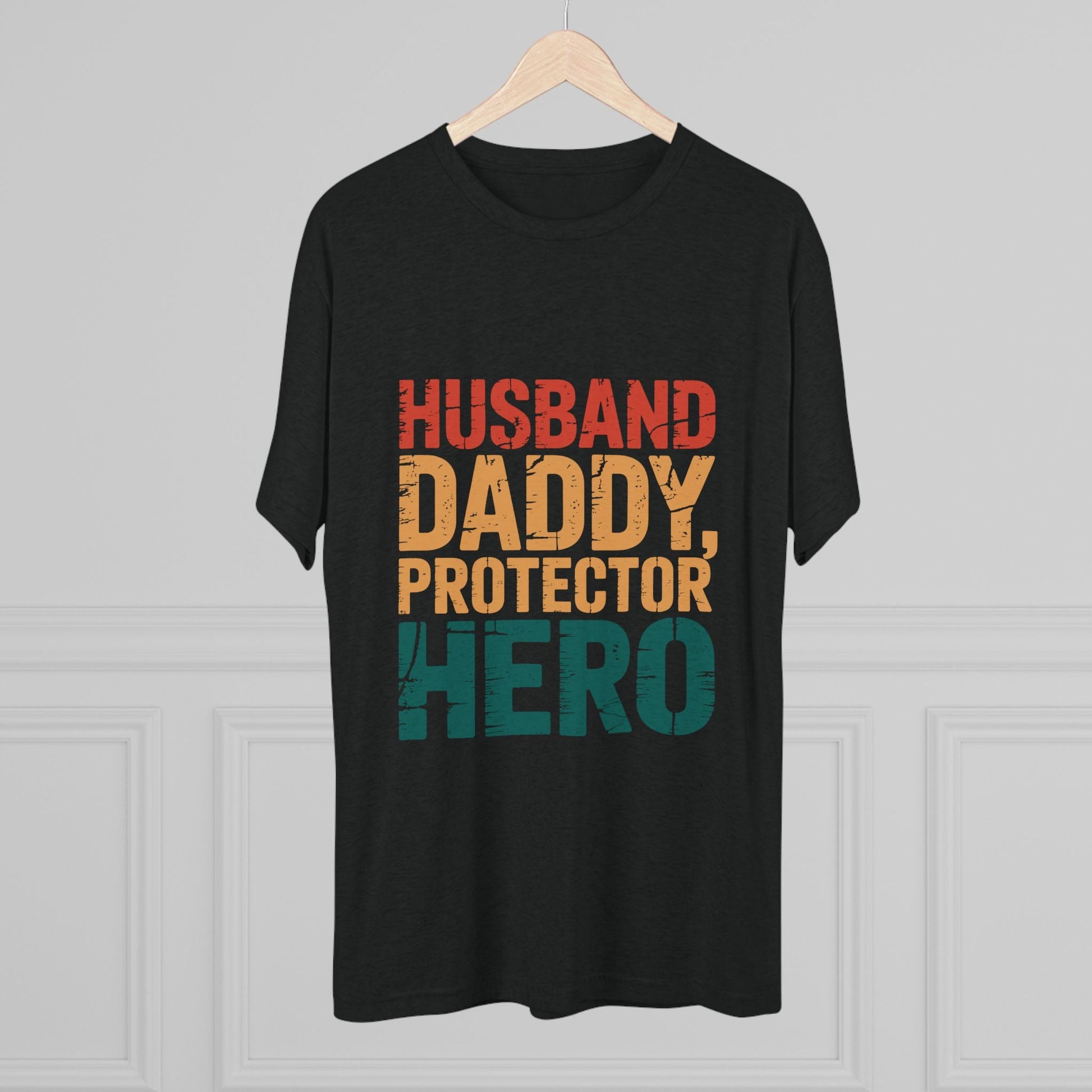Hero Daddy Tee - Unisex Tri-Blend Crew T-Shirt, Father's Day Gift, Gifts for Dad, Family Gathering Outfit, Casual Wear for Fathers Printify