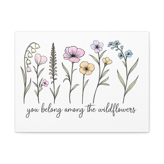 Wildflower Canvas Art Print, Floral Wall Decor, Inspirational Home Decor, Nature Lover Gift, Boho Wall Art Printify