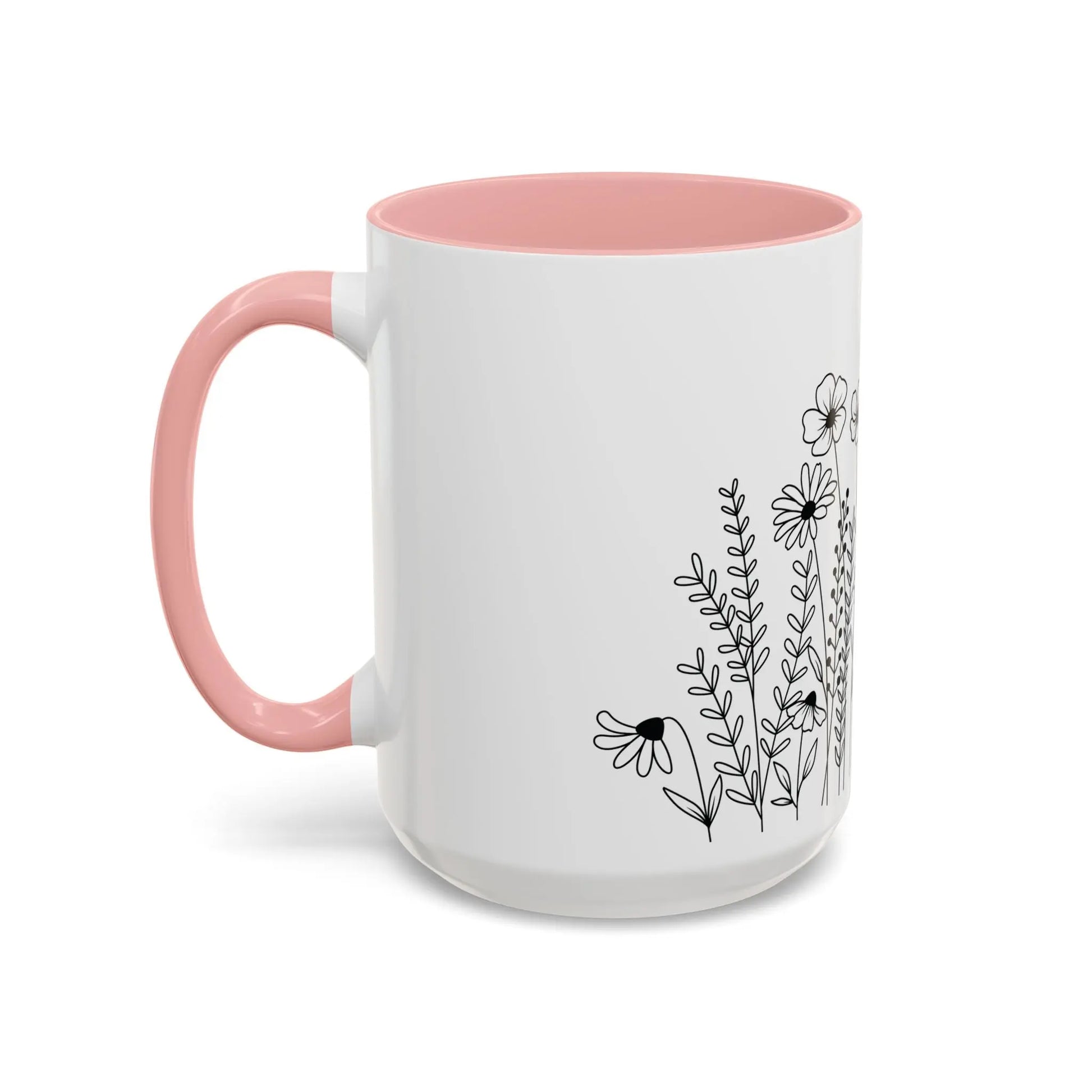 Floral Accent Coffee Mug - Perfect for Tea Lovers, Gift for Her, Home Decor, Mother's Day, Gardening Enthusiasts Printify