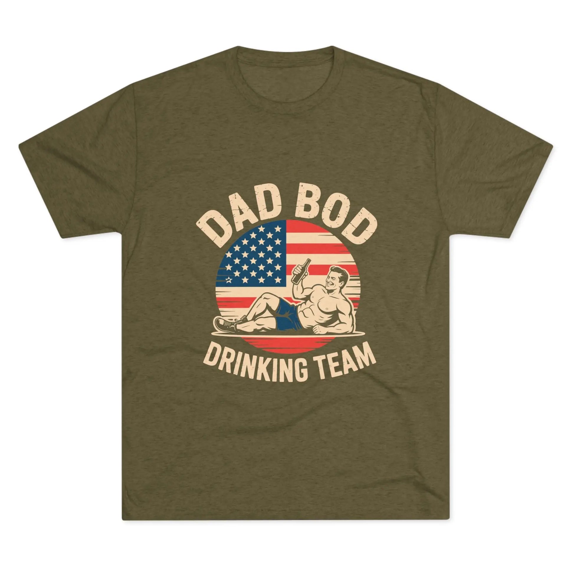 Dad Bod Drinking Team Tee, Funny Graphic T-Shirt for Dads, Gift for Dads, Father's Day, Casual Wear, Gifts for Him - Rainbow Chaos Art Studio