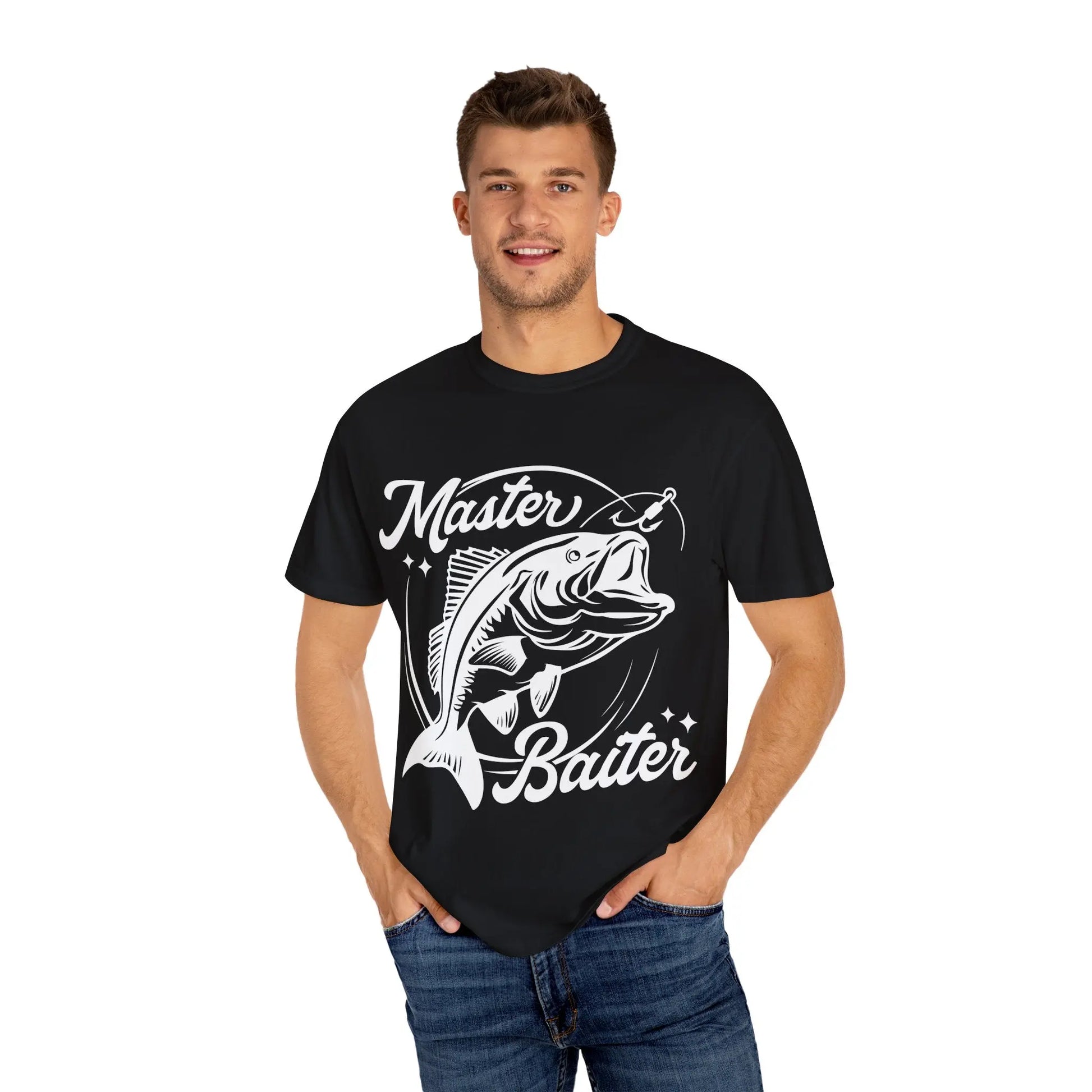 Master Baiter Unisex Garment-Dyed T-shirt, Fishing Shirt, Humor Tee, Casual Wear, Gift for Anglers, Outdoor Enthusiast Apparel Printify