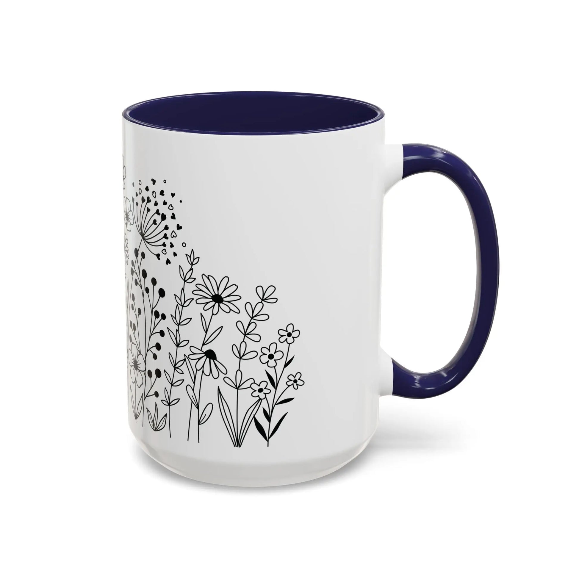 Floral Accent Coffee Mug - Perfect for Tea Lovers, Gift for Her, Home Decor, Mother's Day, Gardening Enthusiasts Printify