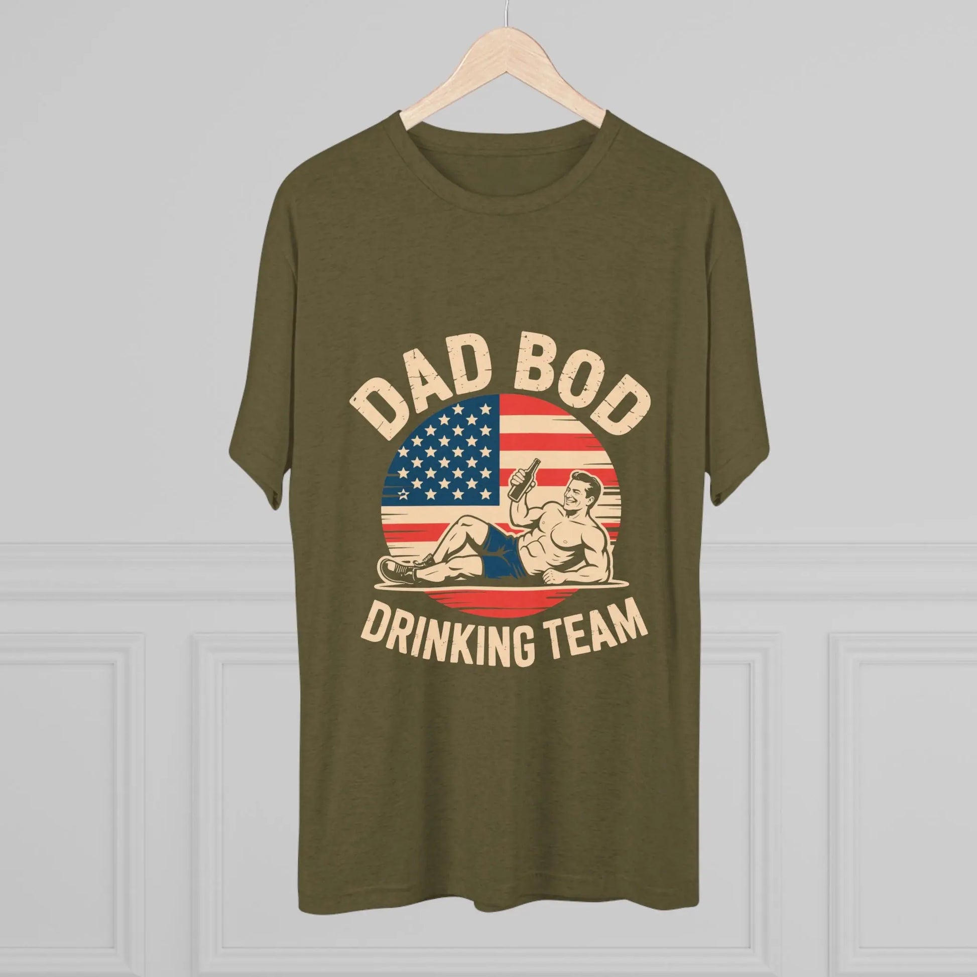 Dad Bod Drinking Team Tee, Funny Graphic T-Shirt for Dads, Gift for Dads, Father's Day, Casual Wear, Gifts for Him - Rainbow Chaos Art Studio