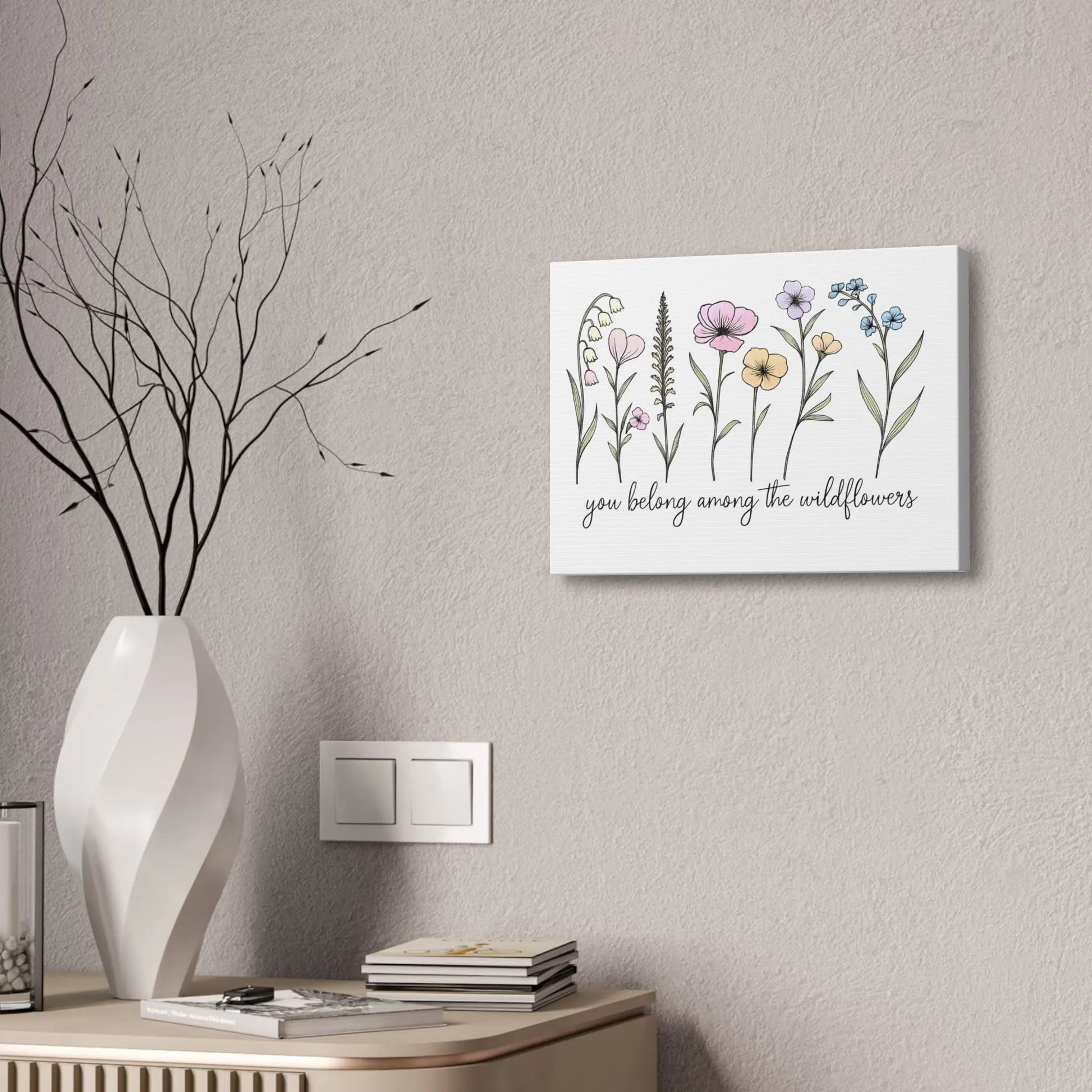 Wildflower Canvas Art Print, Floral Wall Decor, Inspirational Home Decor, Nature Lover Gift, Boho Wall Art Printify