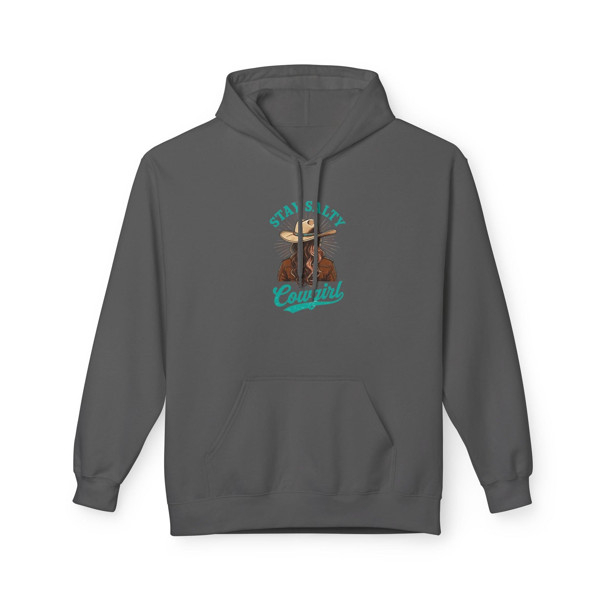 Cowgirl Stay Salty Hoodie, Cozy Fleece Pullover, Western Gift, Country Style Sweatshirt, Unisex Adorable Apparel Printify