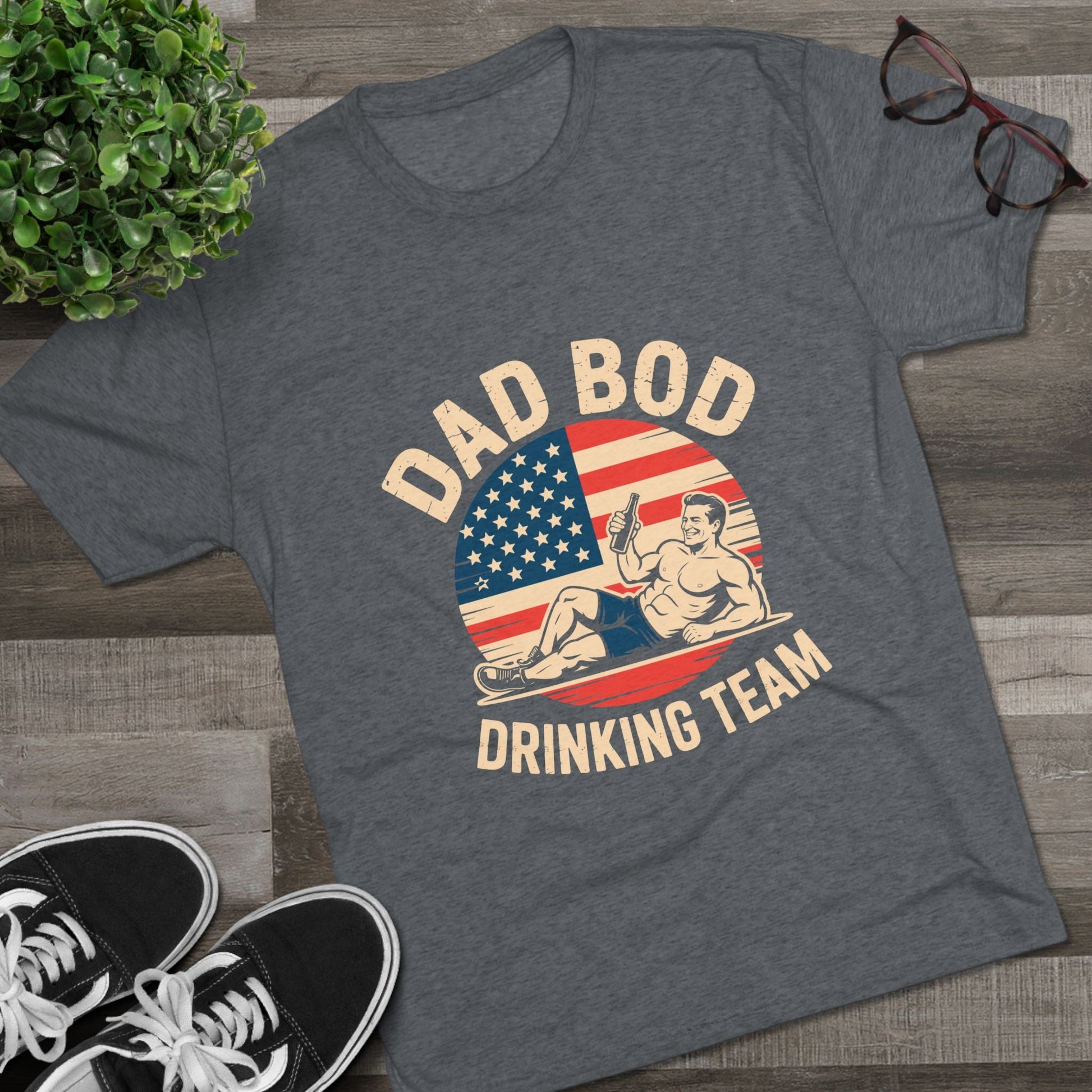Dad Bod Drinking Team Tee, Funny Graphic T-Shirt for Dads, Gift for Dads, Father's Day, Casual Wear, Gifts for Him Printify