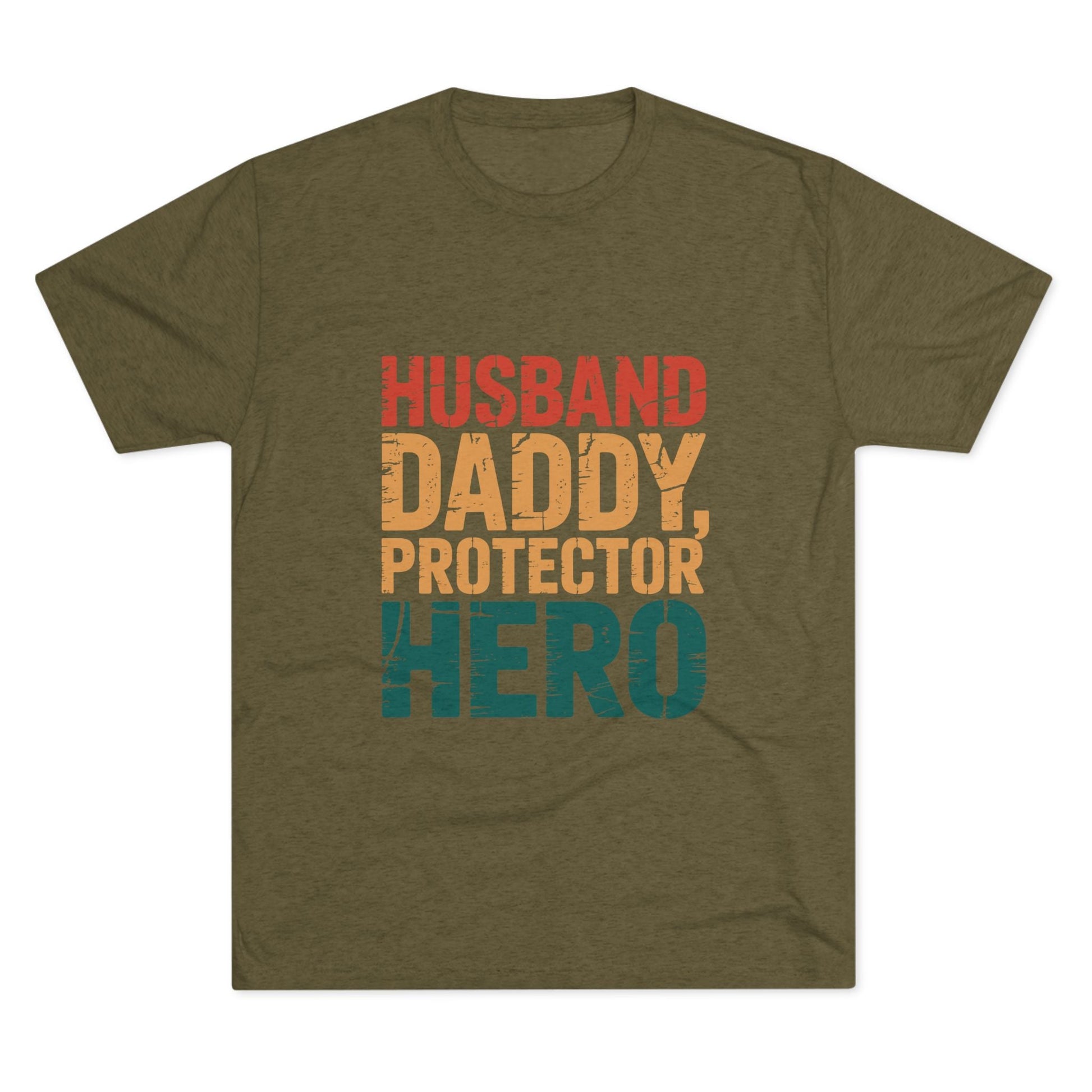 Hero Daddy Tee - Unisex Tri-Blend Crew T-Shirt, Father's Day Gift, Gifts for Dad, Family Gathering Outfit, Casual Wear for Fathers Printify