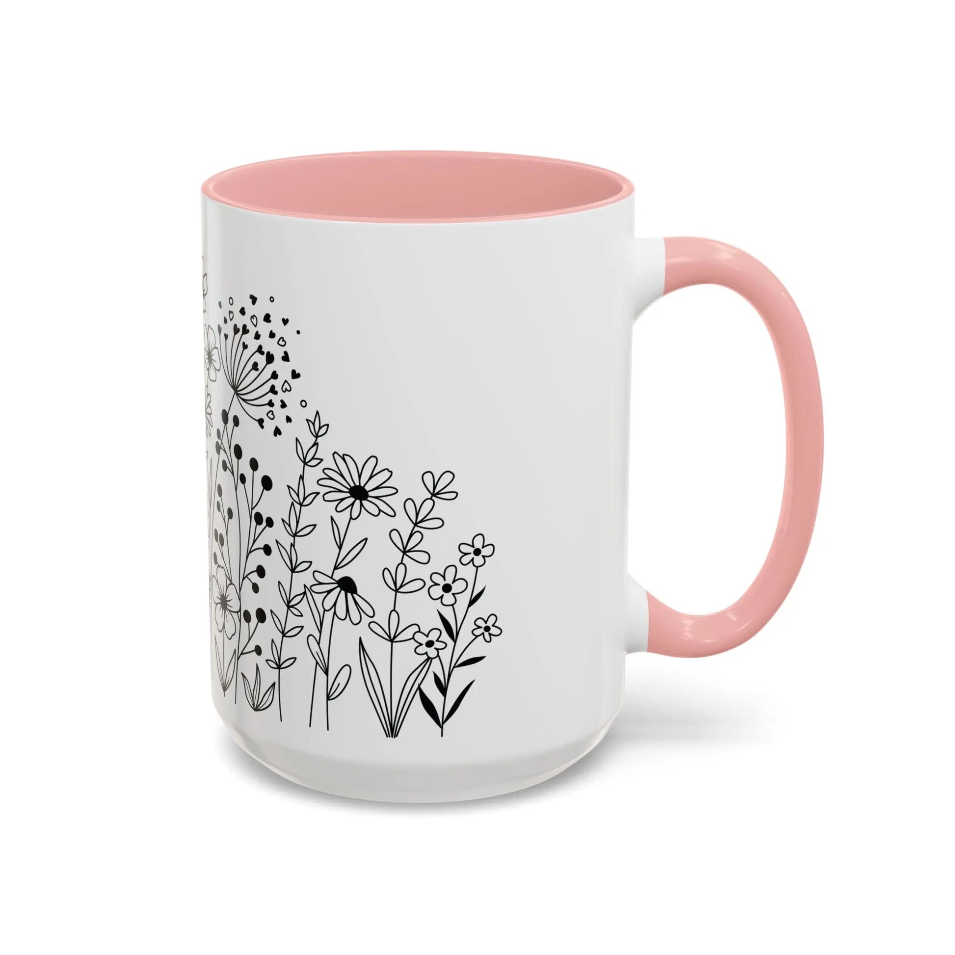 Floral Accent Coffee Mug - Perfect for Tea Lovers, Gift for Her, Home Decor, Mother's Day, Gardening Enthusiasts Printify