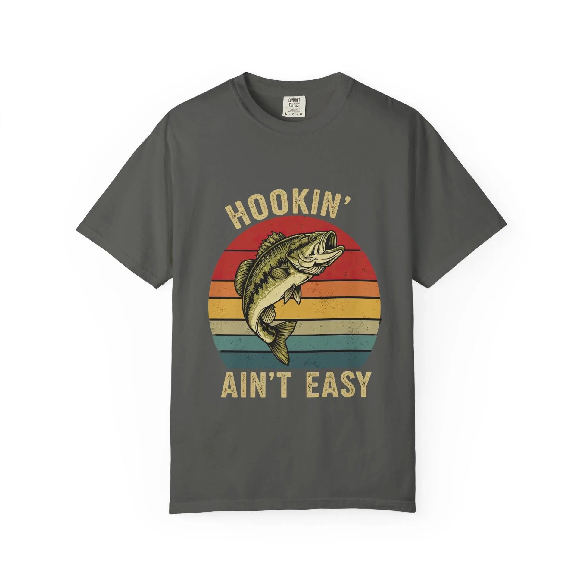 Fishing Adventure T-Shirt: Hookin' Ain't Easy - Unisex Angler Tee Rainbow Chaos Art Studio