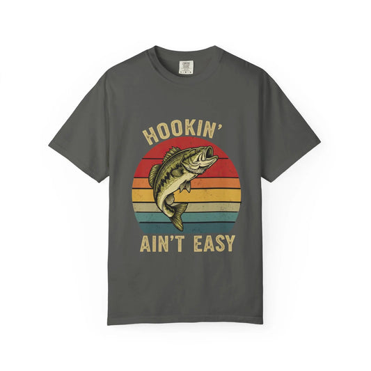 Fishing Adventure T-Shirt: Hookin' Ain't Easy - Unisex Angler Tee Rainbow Chaos Art Studio