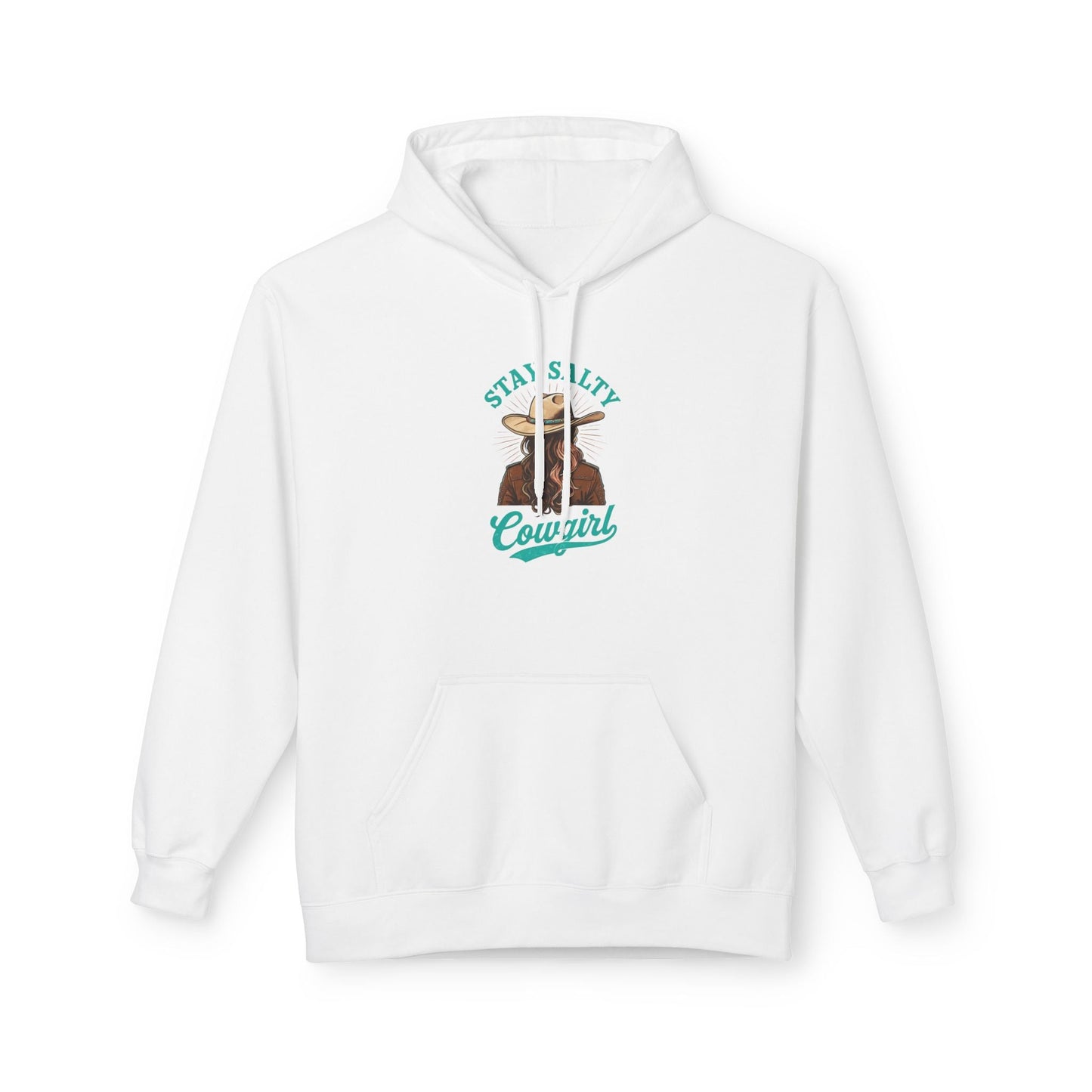 Cowgirl Stay Salty Hoodie, Cozy Fleece Pullover, Western Gift, Country Style Sweatshirt, Unisex Adorable Apparel Printify