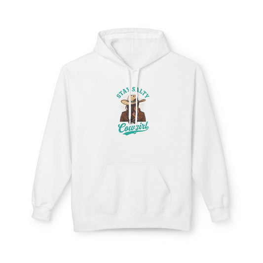 Cowgirl Stay Salty Hoodie, Cozy Fleece Pullover, Western Gift, Country Style Sweatshirt, Unisex Adorable Apparel Printify