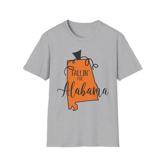 Fallin' for Alabama Unisex T-Shirt - Cozy Southern Vibe, Perfect for Autumn, Alabama Pride, Casual Wear, Gift Idea Printify