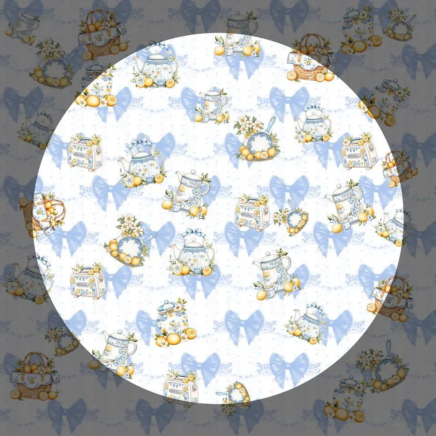 Coquette Summer Kitchen Seamless Patterns Bundle | INSTANT DOWNLOAD | Digital Paper | DIY Crafts | Cute Coquette Bows | Sunny Yellow Rainbow Chaos Art Studio