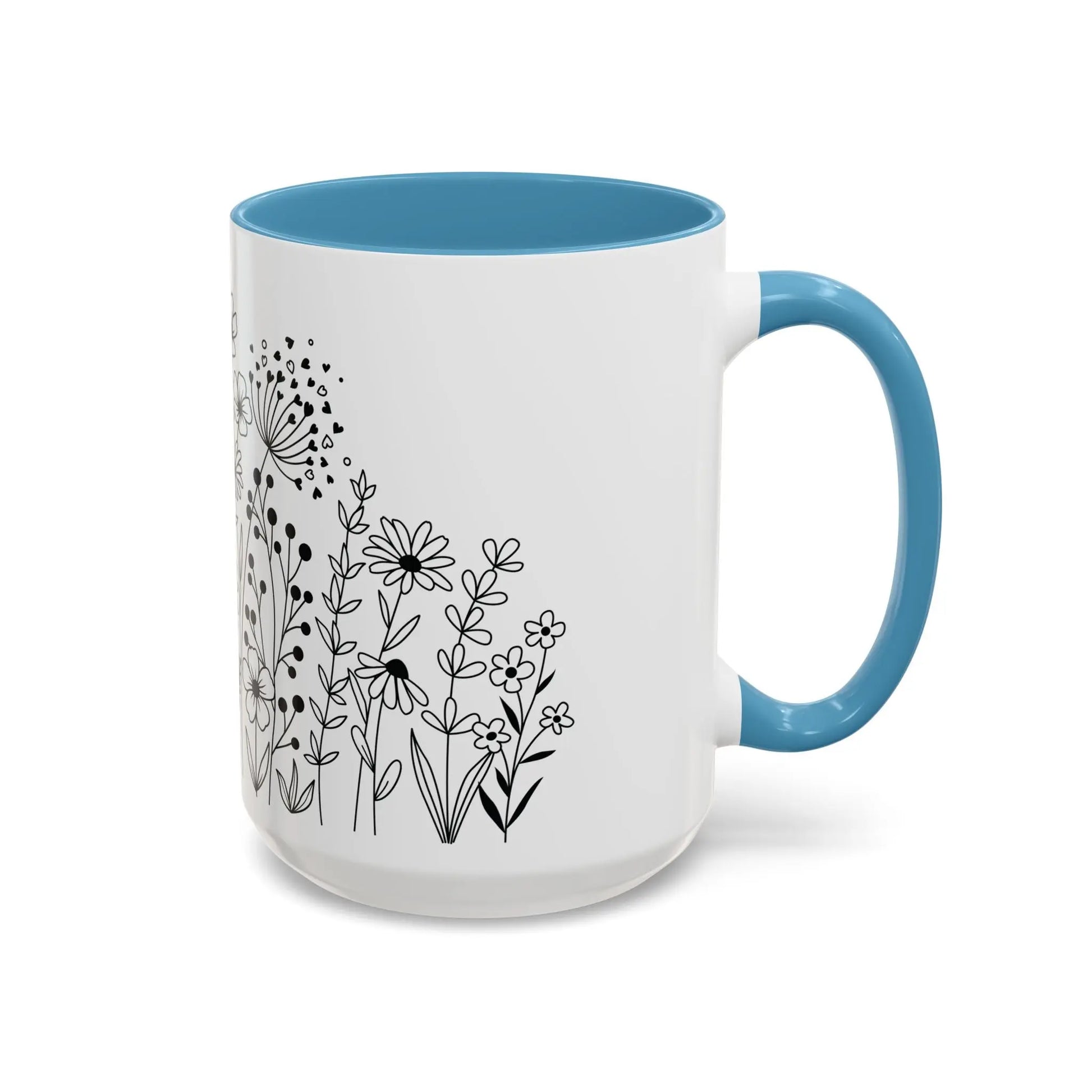 Floral Accent Coffee Mug - Perfect for Tea Lovers, Gift for Her, Home Decor, Mother's Day, Gardening Enthusiasts Printify
