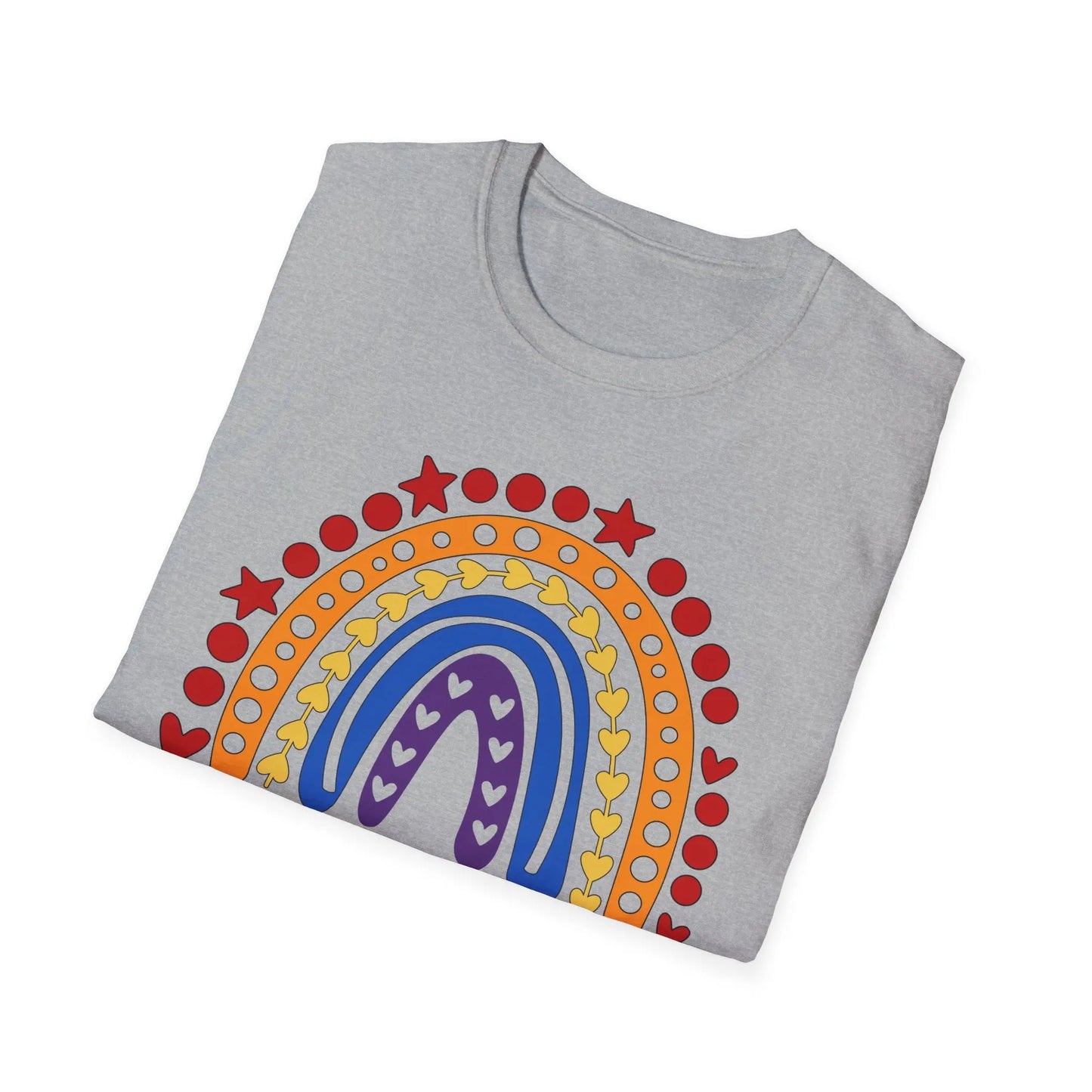 Rainbow Teacher T-Shirt, Gift for Teachers, Back to School, Unisex Tee, Teacher Appreciation Shirt, 100 Days Brighter, School Staff Shirt Printify