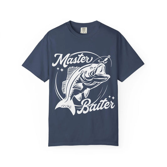 Master Baiter Fishing T-Shirt: Unisex Humor Tee, Angler Gift Rainbow Chaos Art Studio