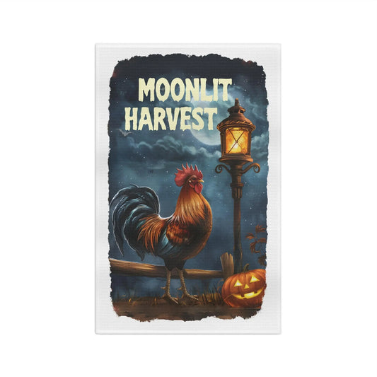 Harvest-Themed Microfiber Tea Towel, Autumn Kitchen Decor, Farmhouse Towel, Halloween Decoration, Gift for Cooks Rainbow Chaos Art Studio