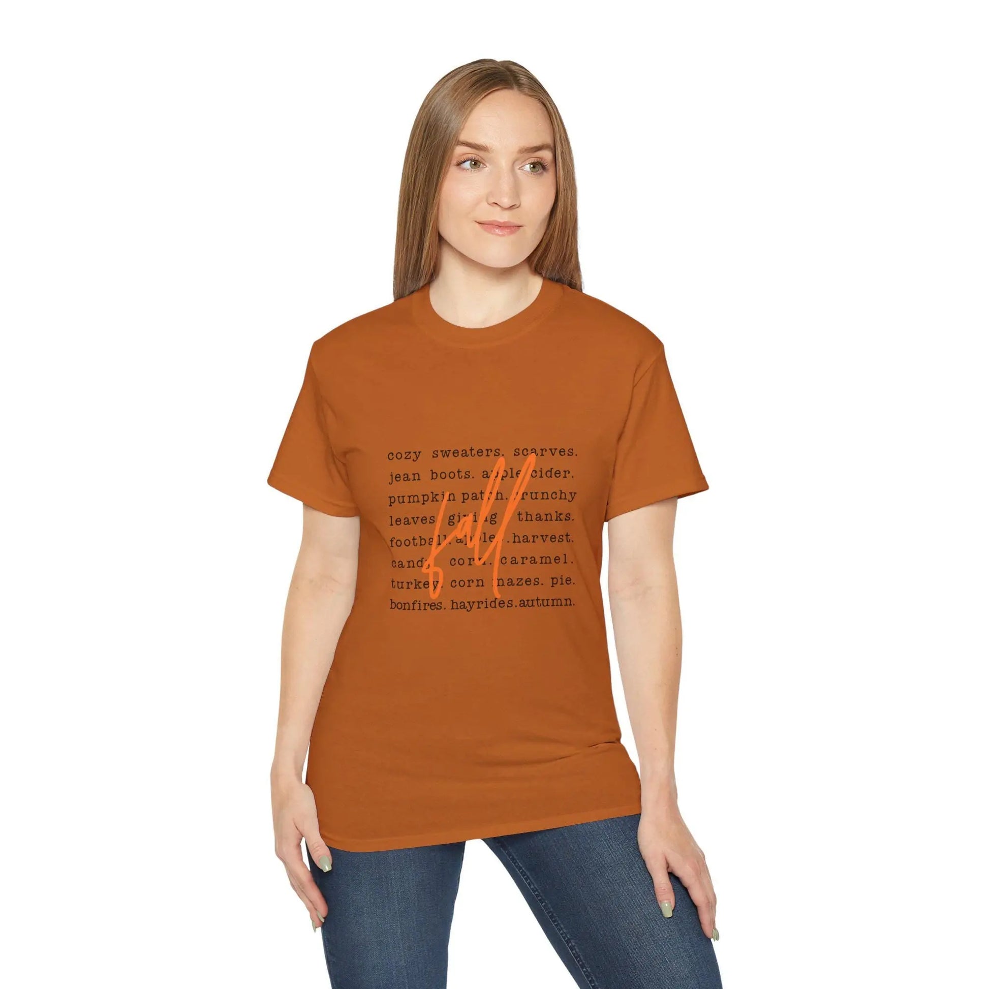 Cozy Fall Unisex Tee: Pumpkin Pie & Autumn Vibes Rainbow Chaos Art Studio