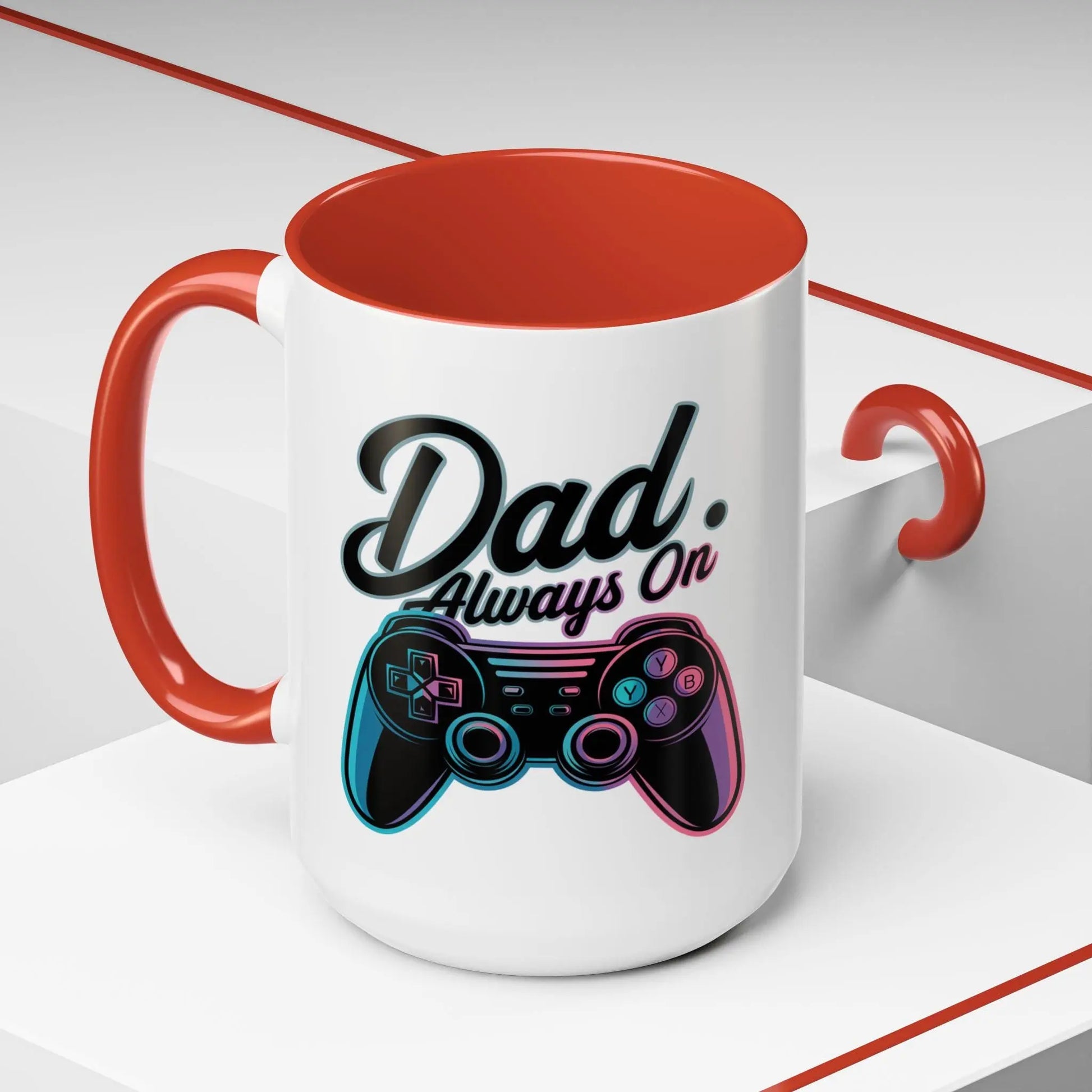 Gaming Dad Coffee Mug: Gamer Gift for Father's Day Rainbow Chaos Art Studio
