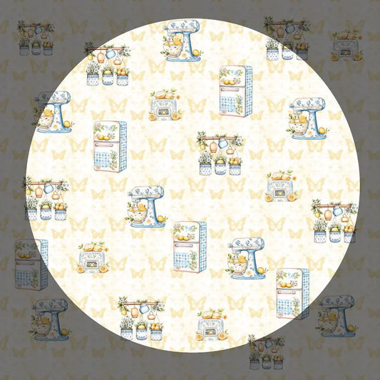 Coquette Summer Kitchen Seamless Patterns Bundle | INSTANT DOWNLOAD | Digital Paper | DIY Crafts | Cute Coquette Bows | Sunny Yellow Rainbow Chaos Art Studio