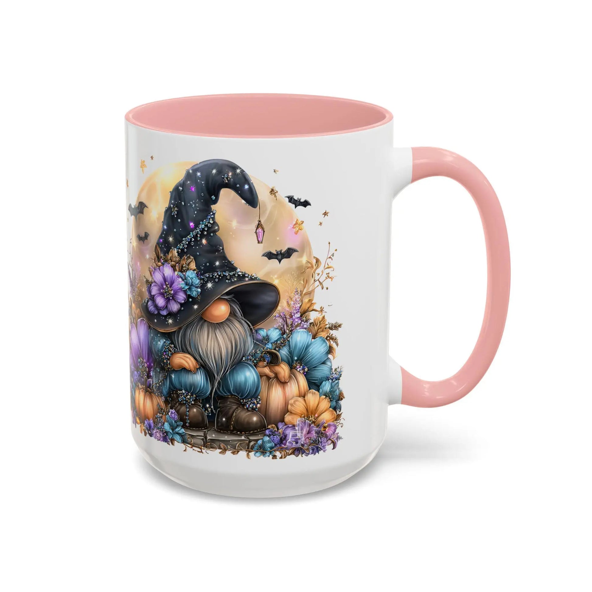 Halloween Gnome Coffee Mug: Ceramic Accent Cup, Festive Drinkware Rainbow Chaos Art Studio