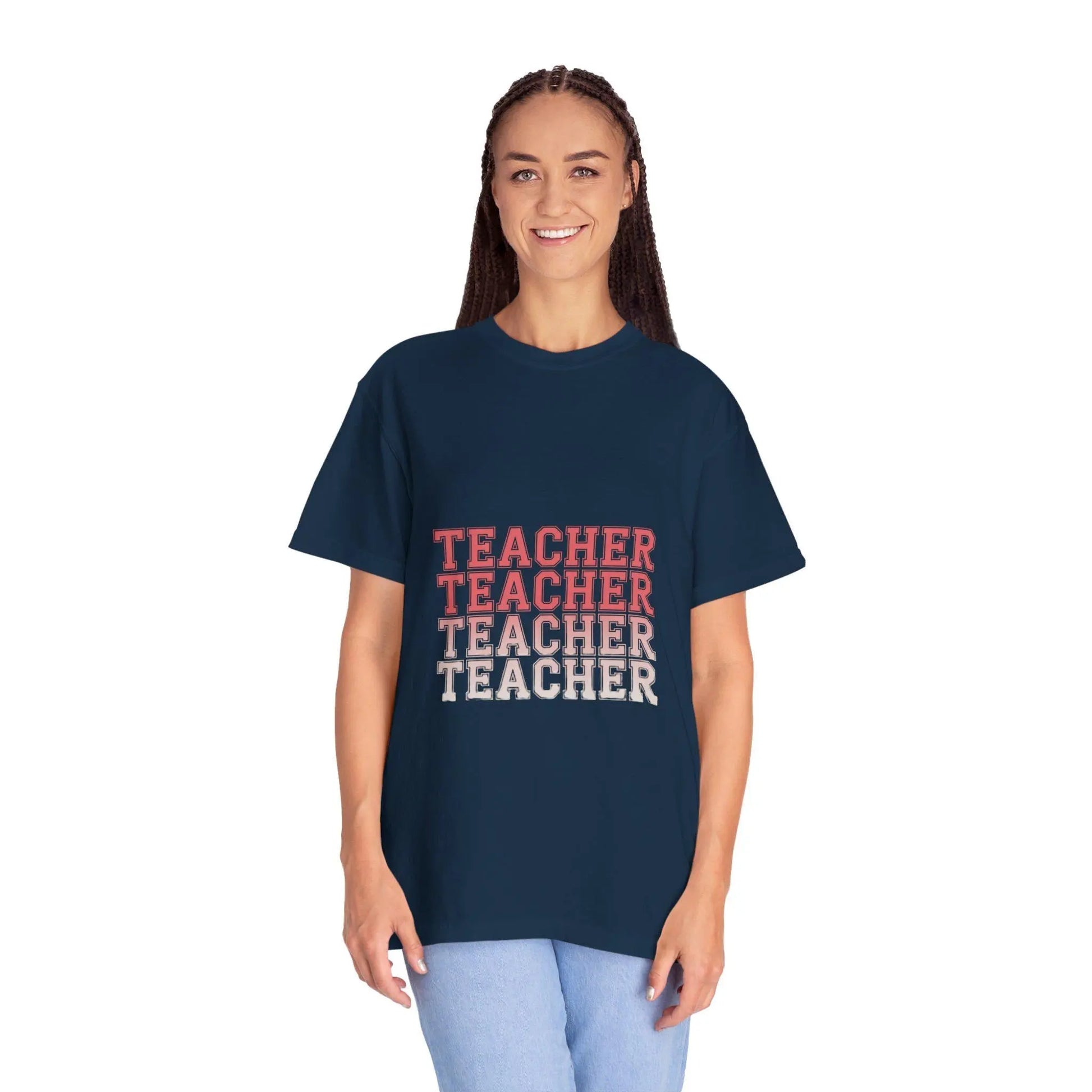Comfort Colors Teacher T-Shirt: Soft US Cotton Back-to-School Tee Rainbow Chaos Art Studio