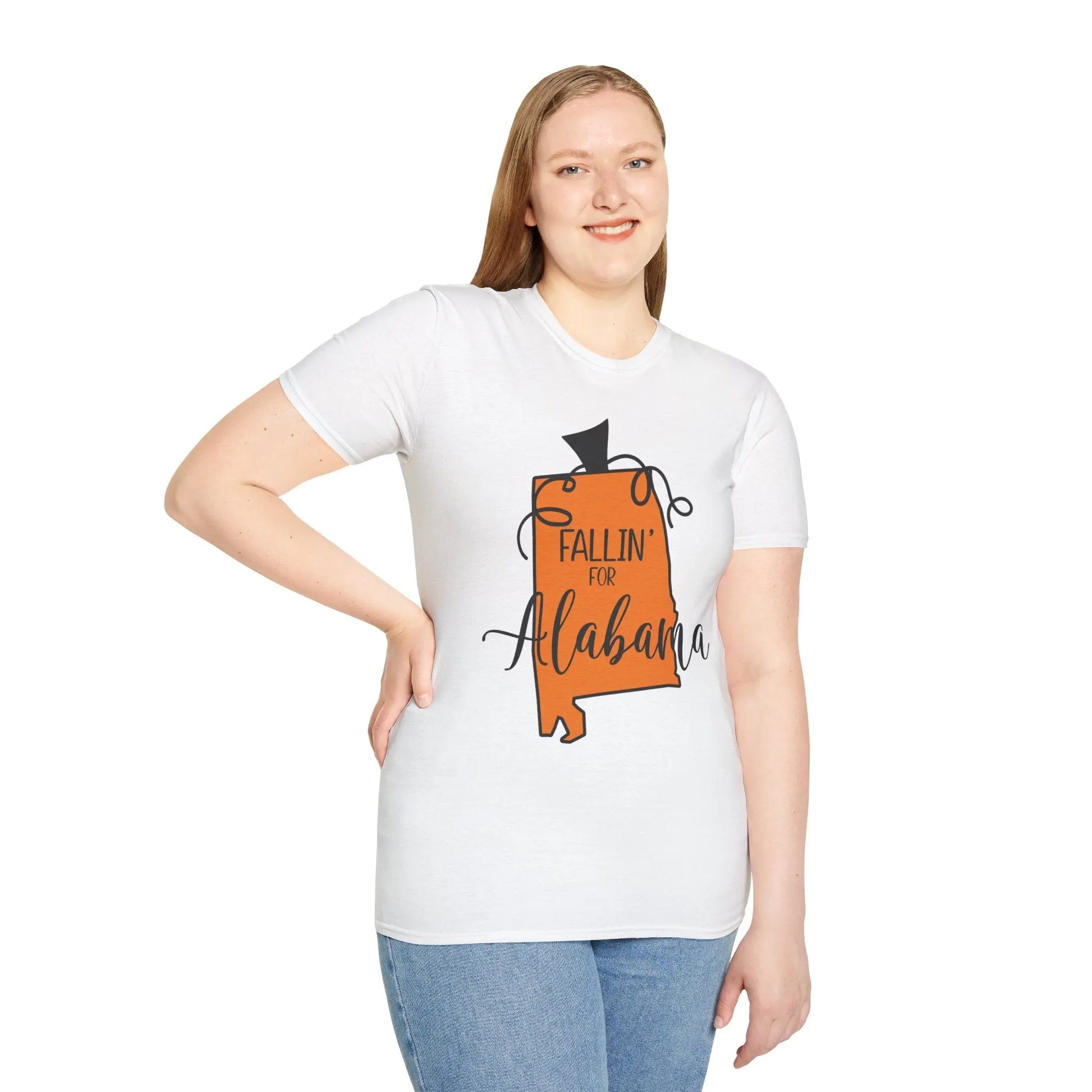 Fallin' for Alabama Unisex T-Shirt - Cozy Southern Vibe, Perfect for Autumn, Alabama Pride, Casual Wear, Gift Idea Printify
