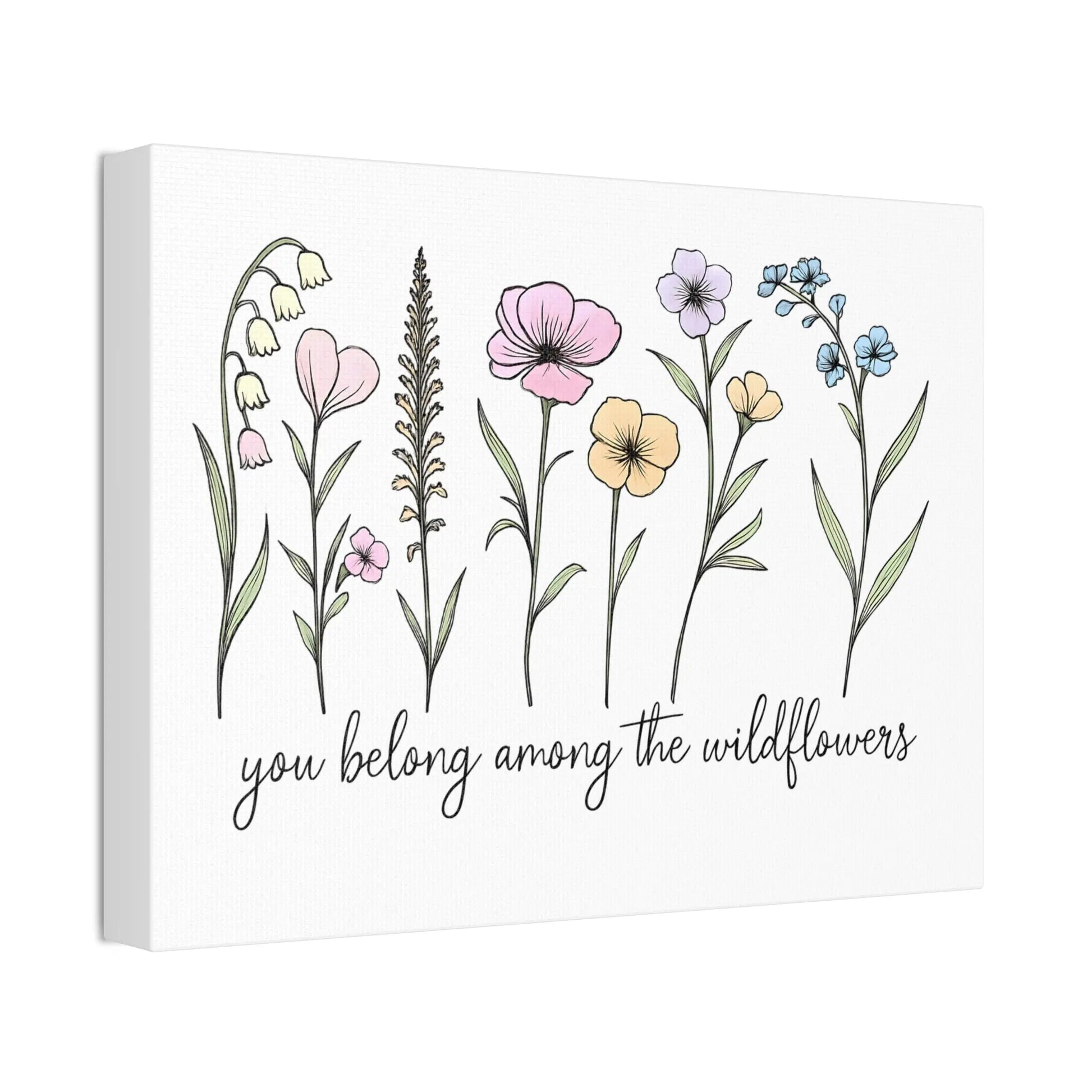 Wildflower Canvas Art Print, Floral Wall Decor, Inspirational Home Decor, Nature Lover Gift, Boho Wall Art Printify