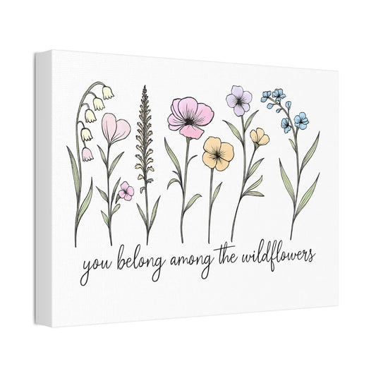 Wildflower Canvas Art Print, Floral Wall Decor, Inspirational Home Decor, Nature Lover Gift, Boho Wall Art Printify