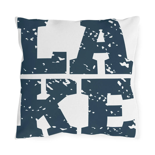 Lake Life Outdoor Pillow: Durable Patio & Poolside Decor Rainbow Chaos Art Studio