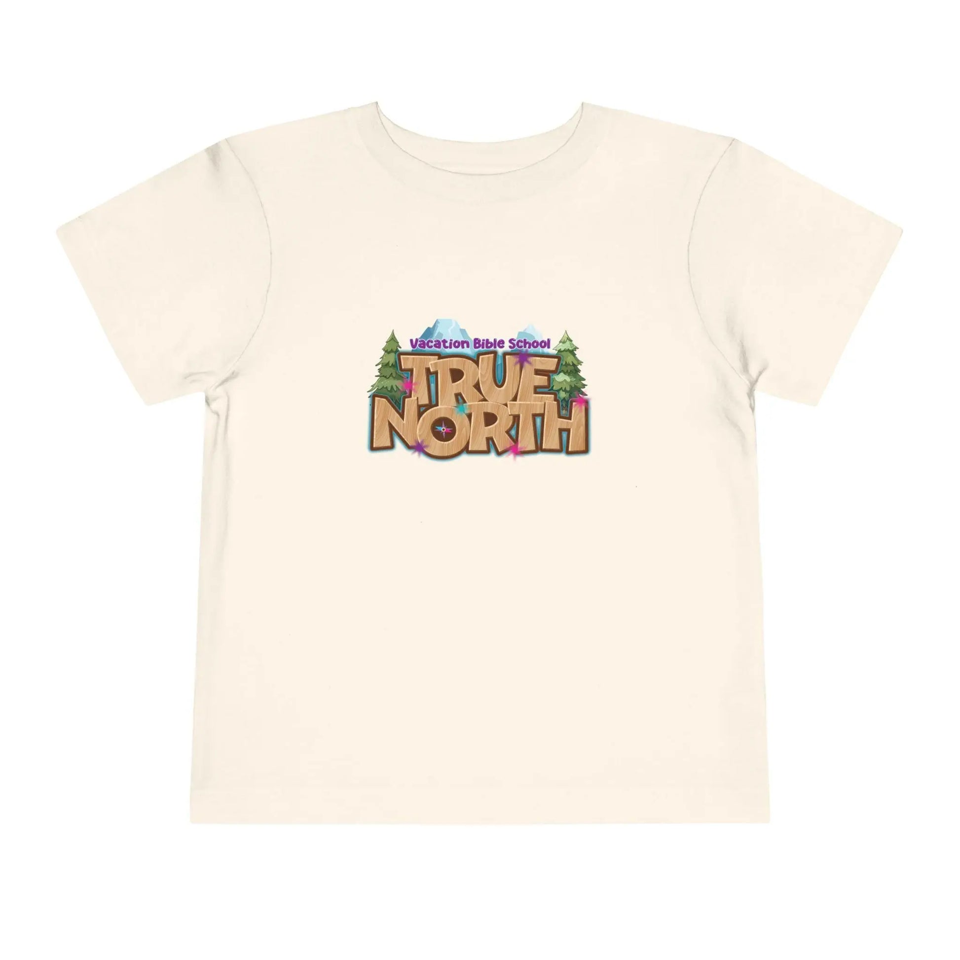 Toddler True North Tee: Explore Nature, Trusting Jesus Design Rainbow Chaos Art Studio