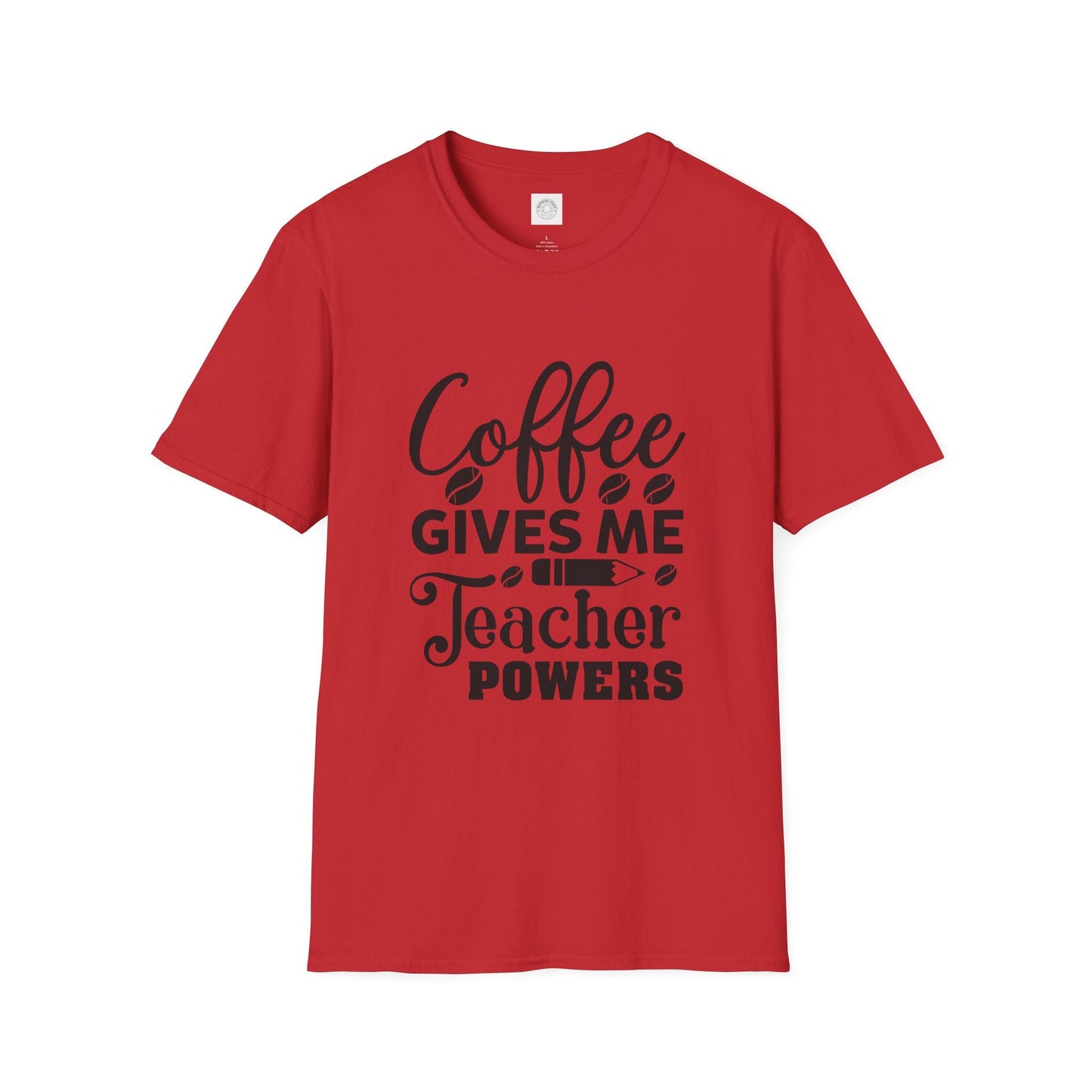 Coffee Teacher Powers T-Shirt, Teacher Gift Printify
