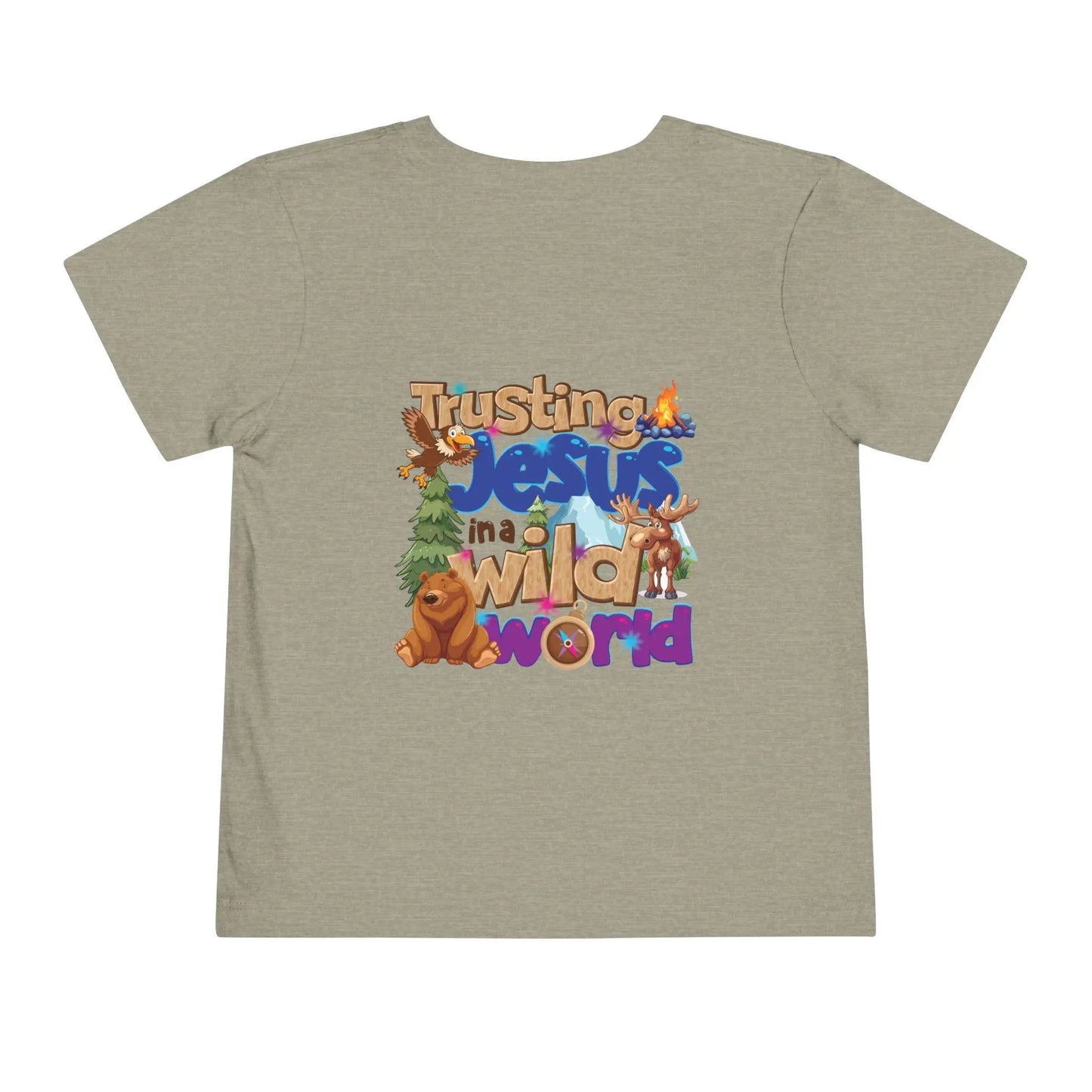 Toddler True North Tee: Explore Nature, Trusting Jesus Design Rainbow Chaos Art Studio