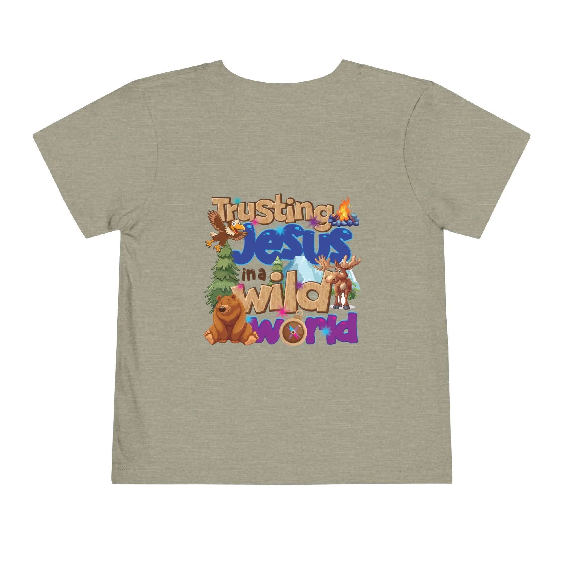 Toddler True North Tee: Explore Nature, Trusting Jesus Design Rainbow Chaos Art Studio