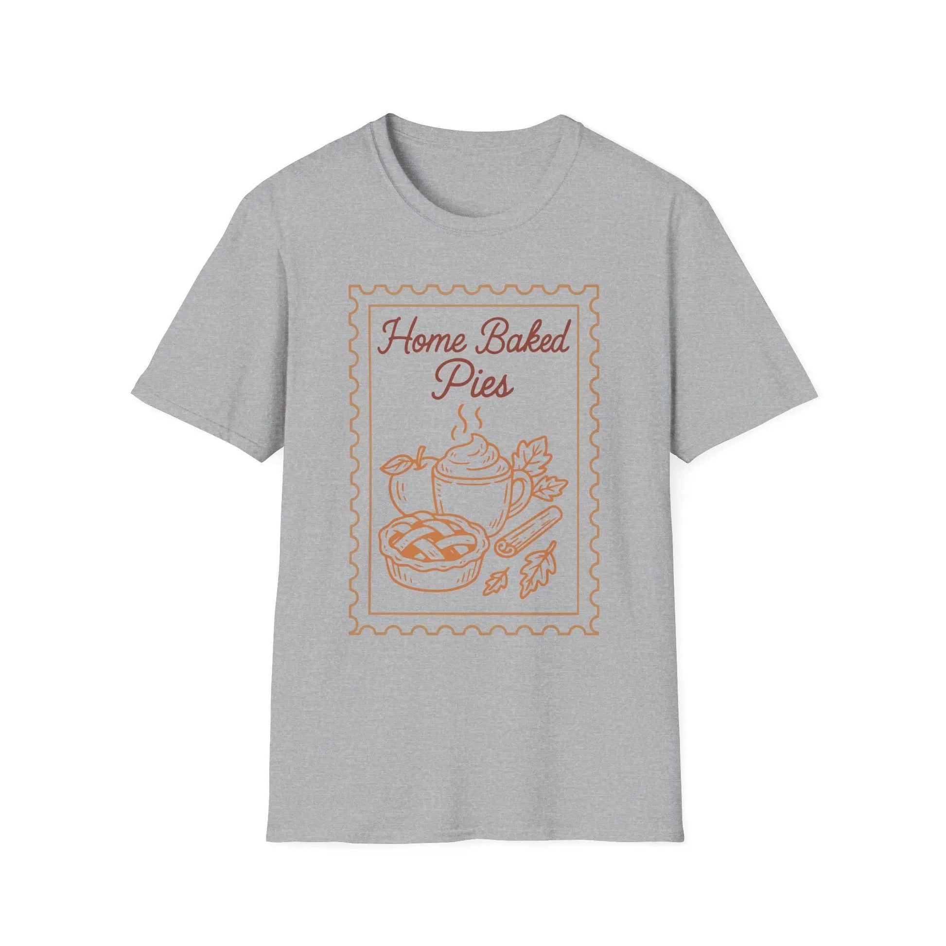 Home Baked Pies T-Shirt: Cozy Autumn Baking Lover Tee Rainbow Chaos Art Studio