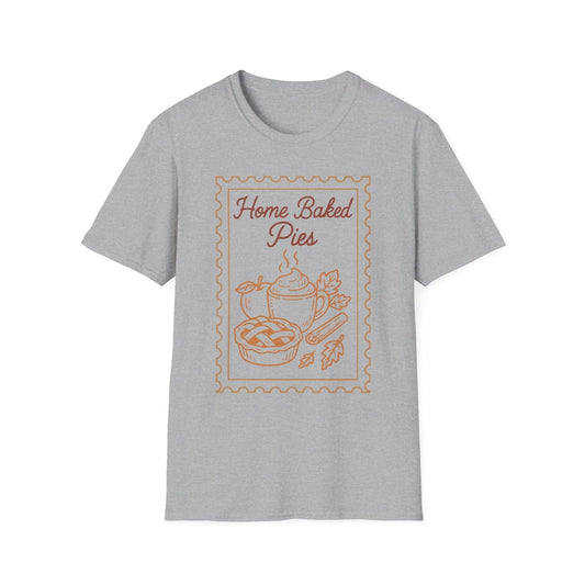 Home Baked Pies T-Shirt: Cozy Autumn Baking Lover Tee Rainbow Chaos Art Studio