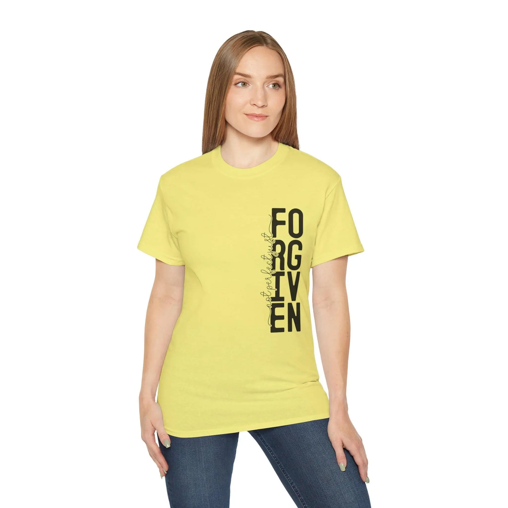 Forgiven Graphic Tee: Faith-Inspired Christian T-Shirt Rainbow Chaos Art Studio