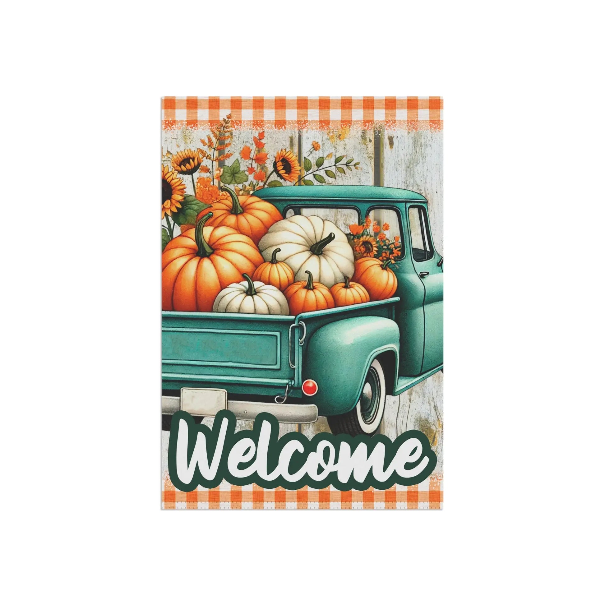Welcome Garden Banner | Fall Decor, Outdoor Sign, Pumpkin Theme, Front Porch Welcome, Seasonal Decoration Printify