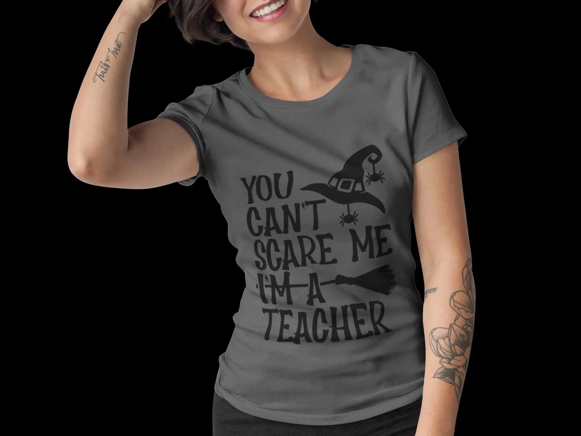 Funny Halloween Teacher T-Shirt: Unisex Softstyle Tee Rainbow Chaos Art Studio