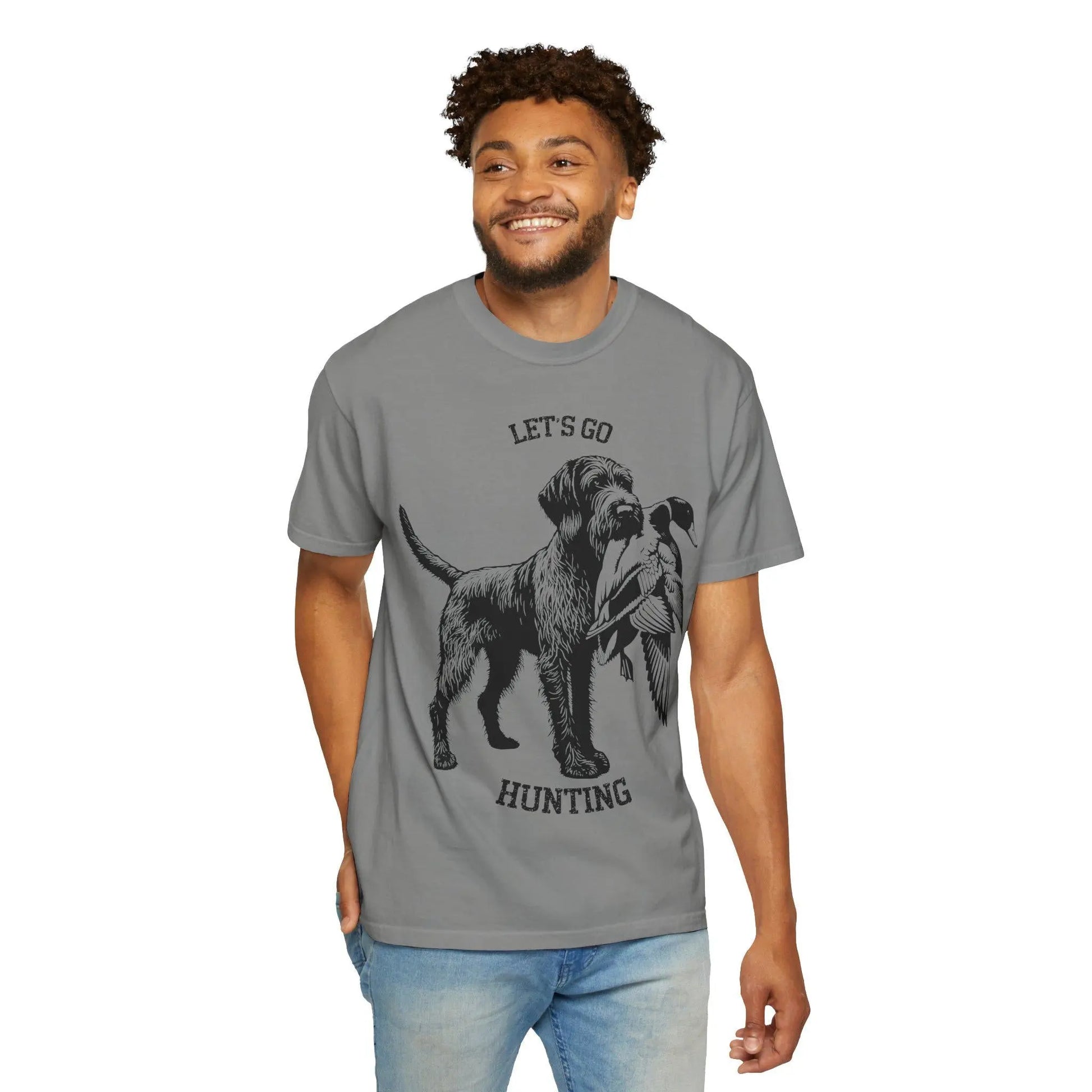 German Wirehaired Pointer T-Shirt: Hunting Dog Unisex Tee Rainbow Chaos Art Studio