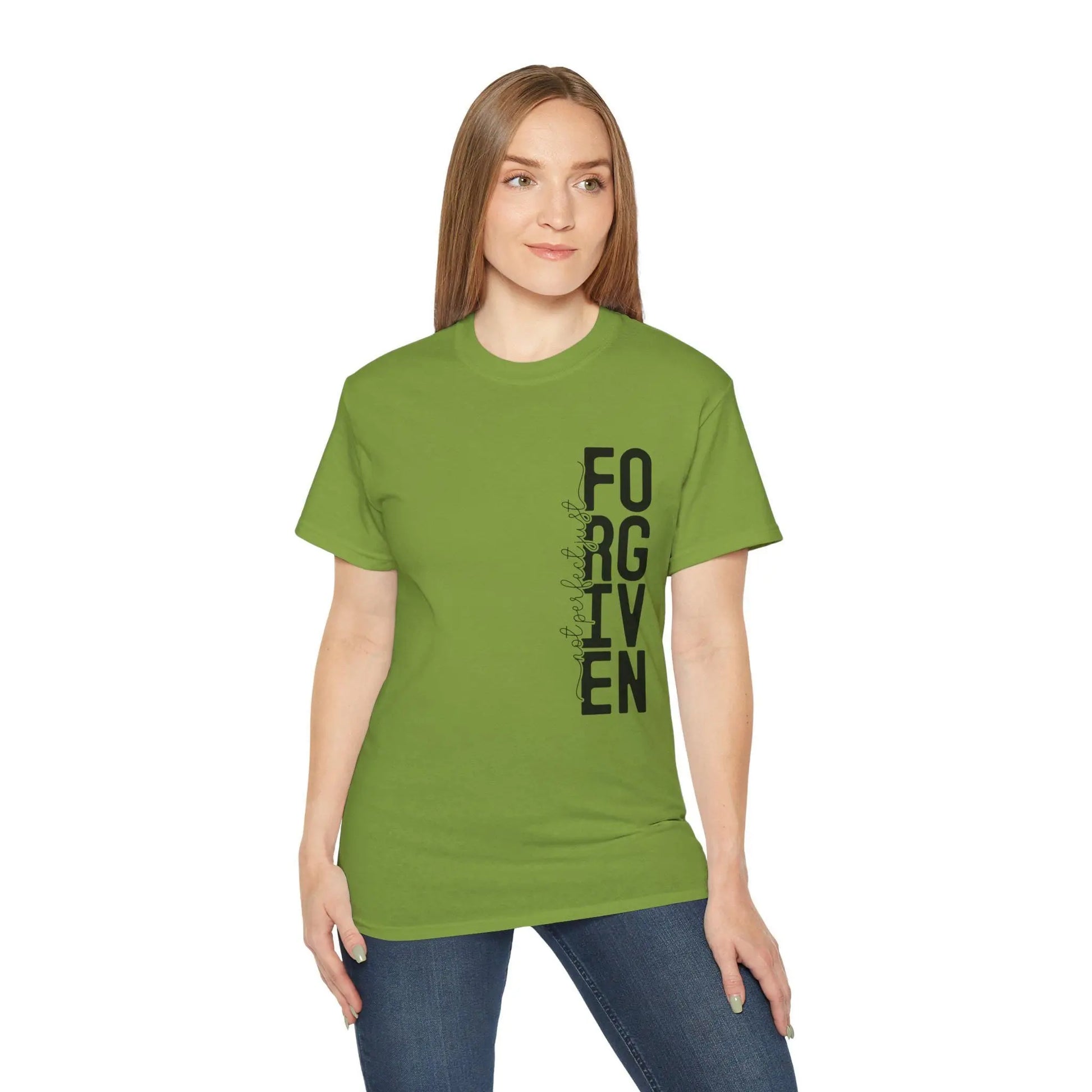 Forgiven Graphic Tee: Faith-Inspired Christian T-Shirt Rainbow Chaos Art Studio