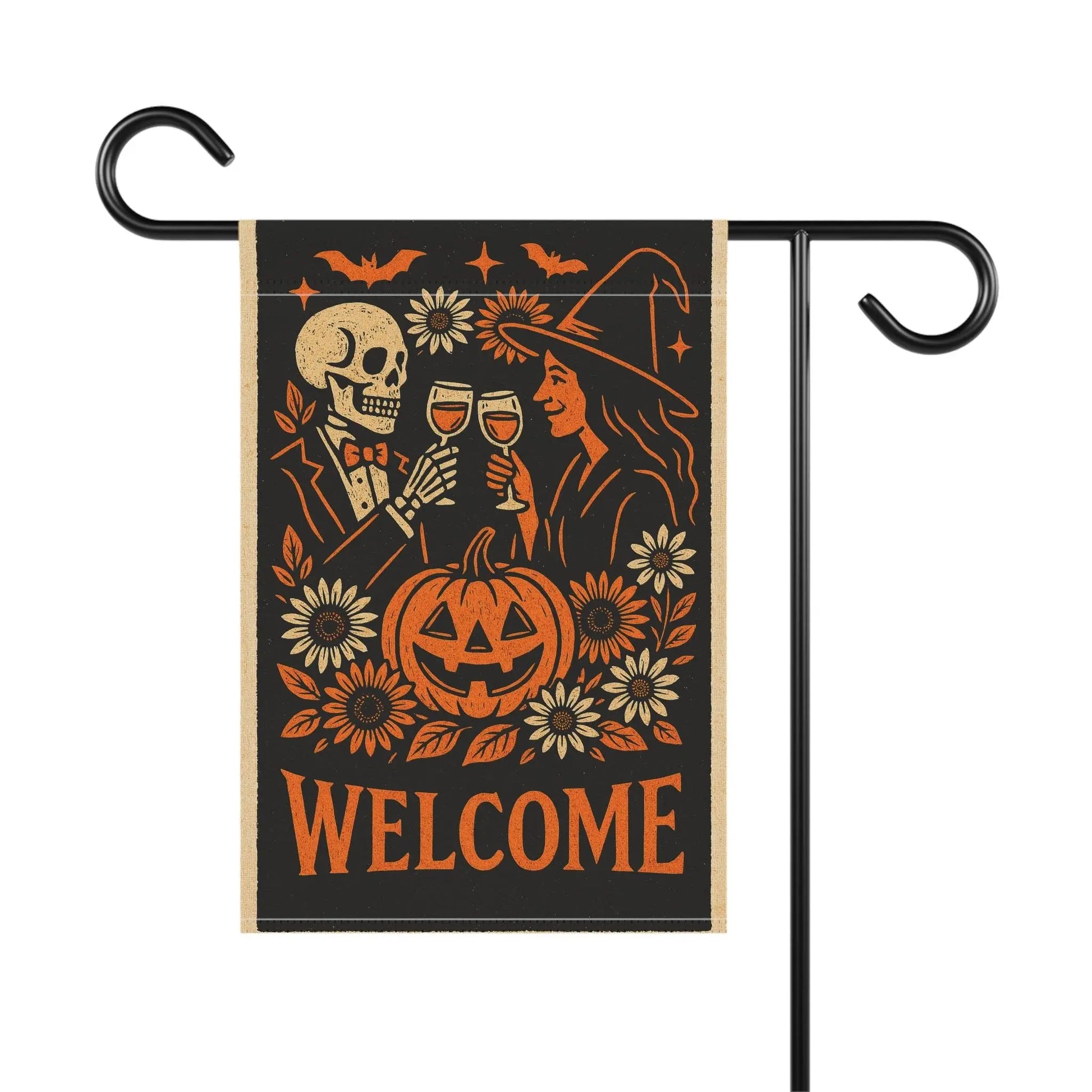 Halloween Garden Banner: Spooky Welcome Sign, Fall Outdoor Decor Rainbow Chaos Art Studio