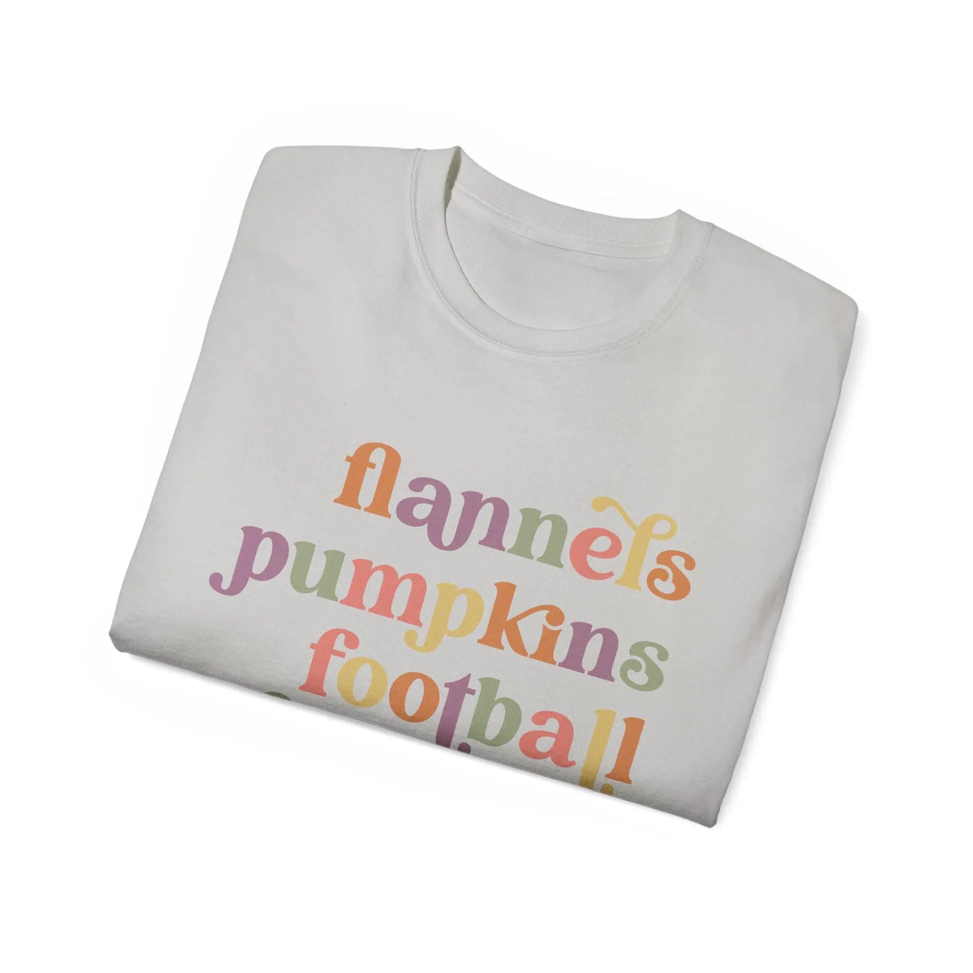 Fall Vibes Graphic Tee: Pumpkins, Football, Bonfires Rainbow Chaos Art Studio